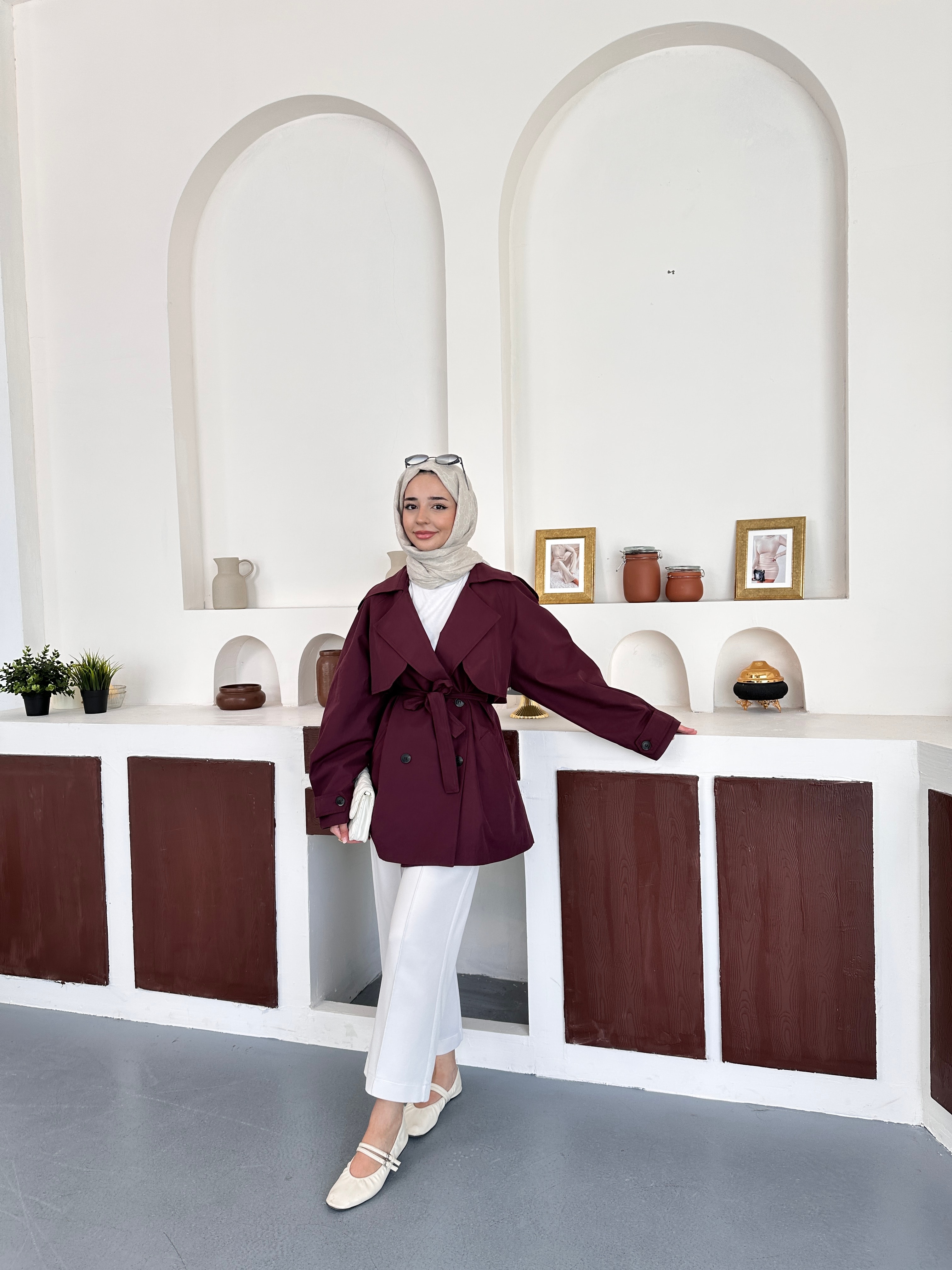 Nora Kemerli Trenç - Bordo