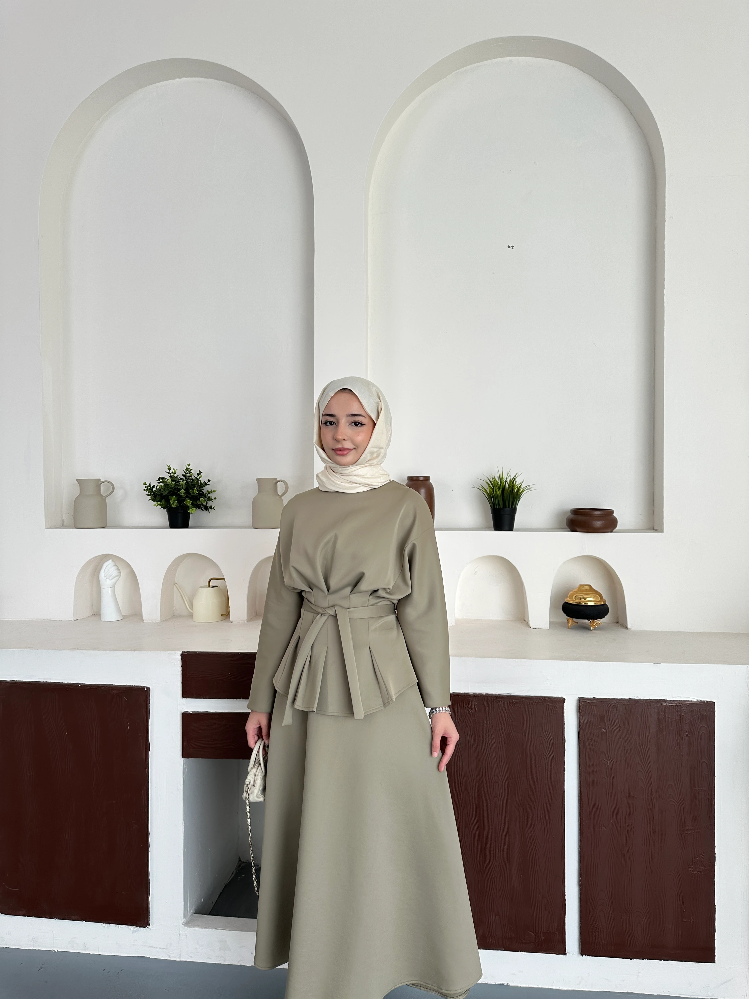 Pileli etekli takım - Çağla