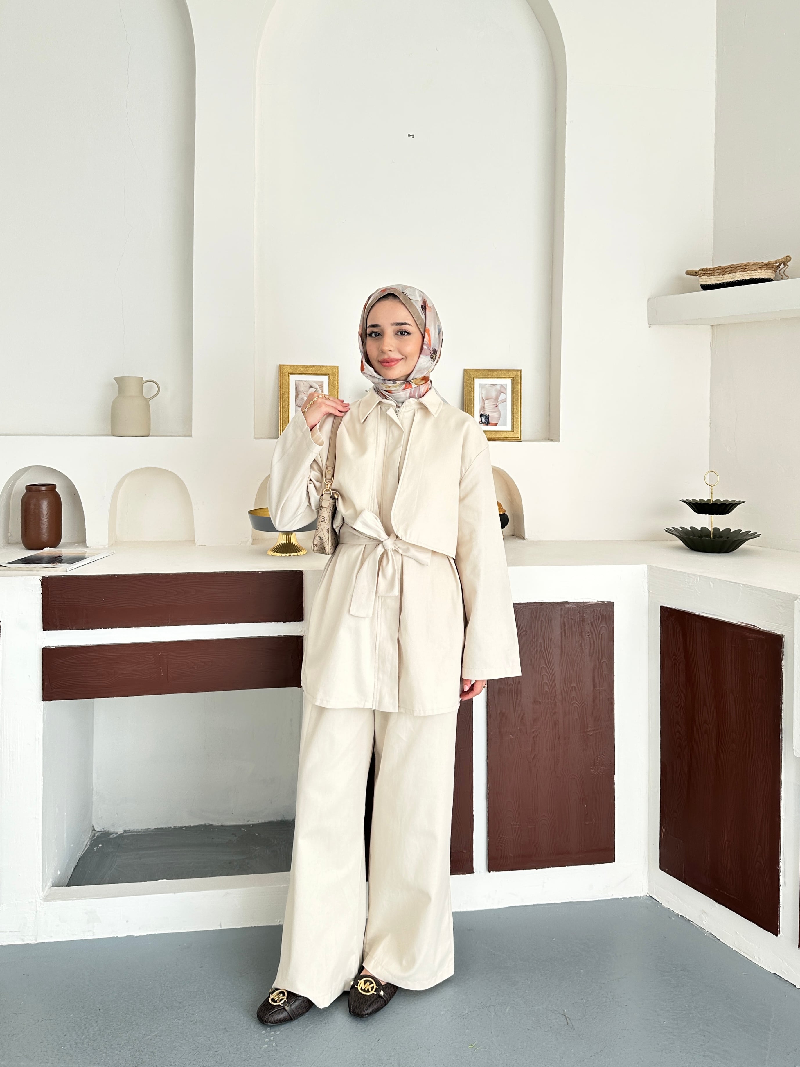 Fermuarlı Gabardin takım