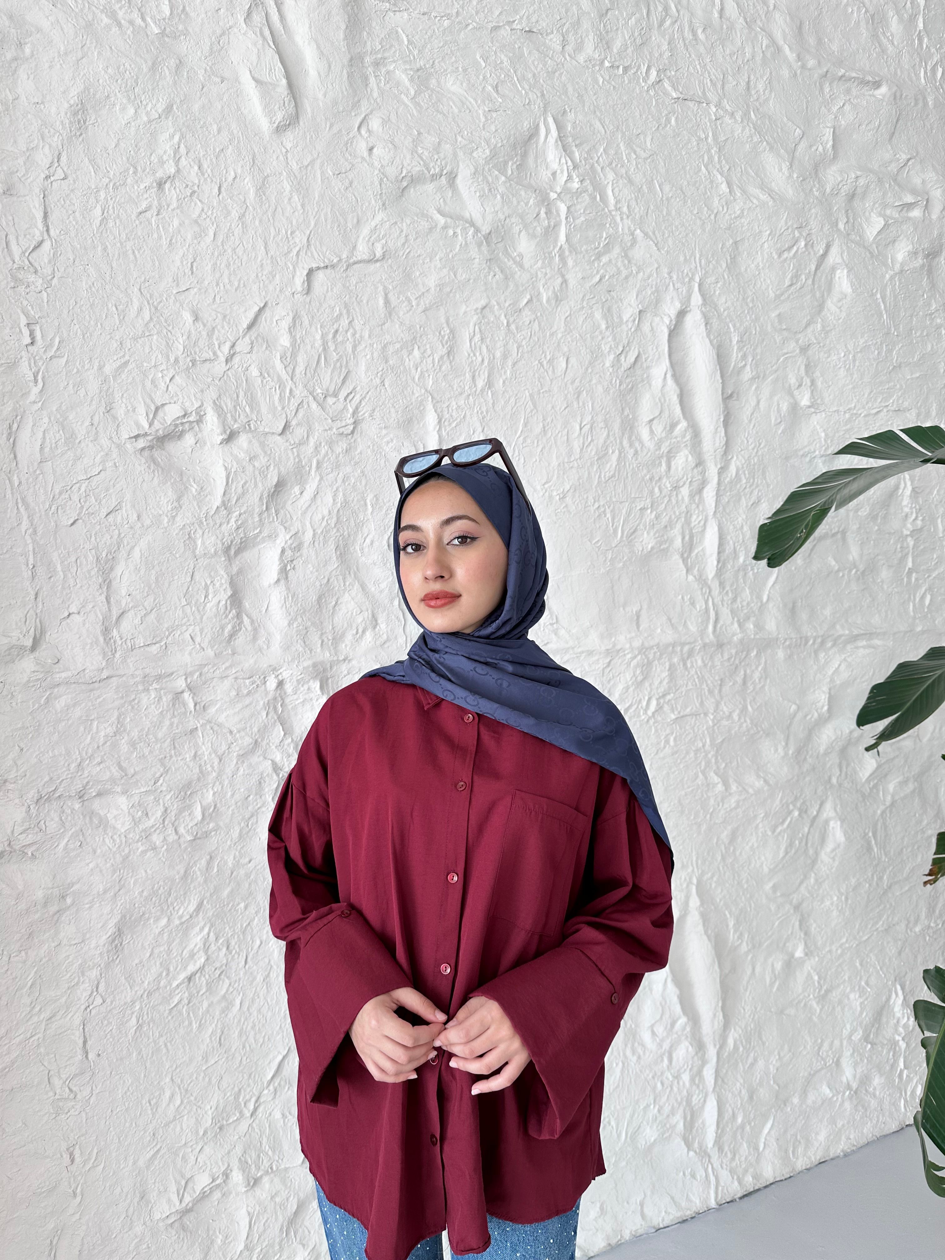 Blazer Gömlek - Bordo