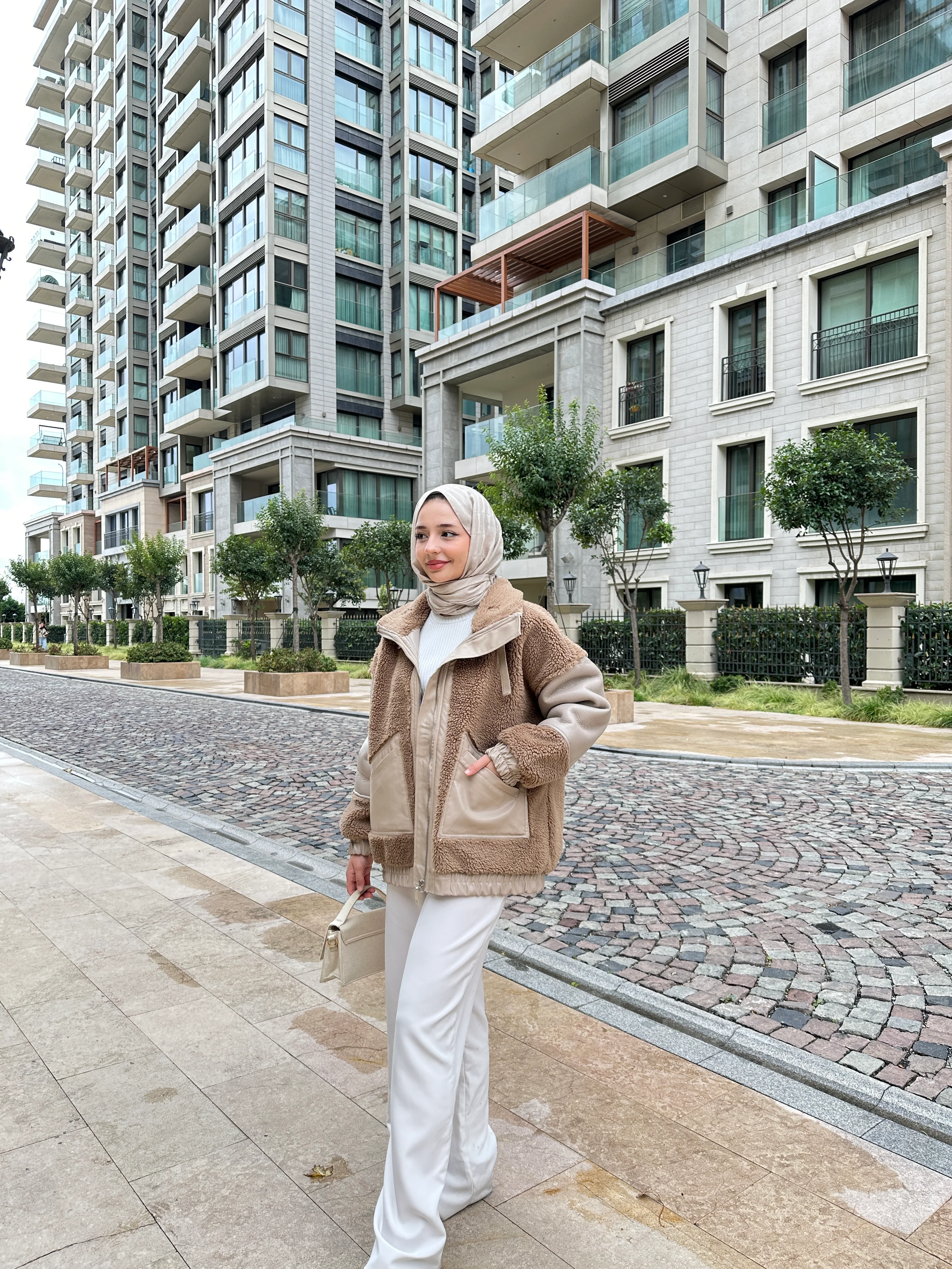 Nora Peluş Deri Mont