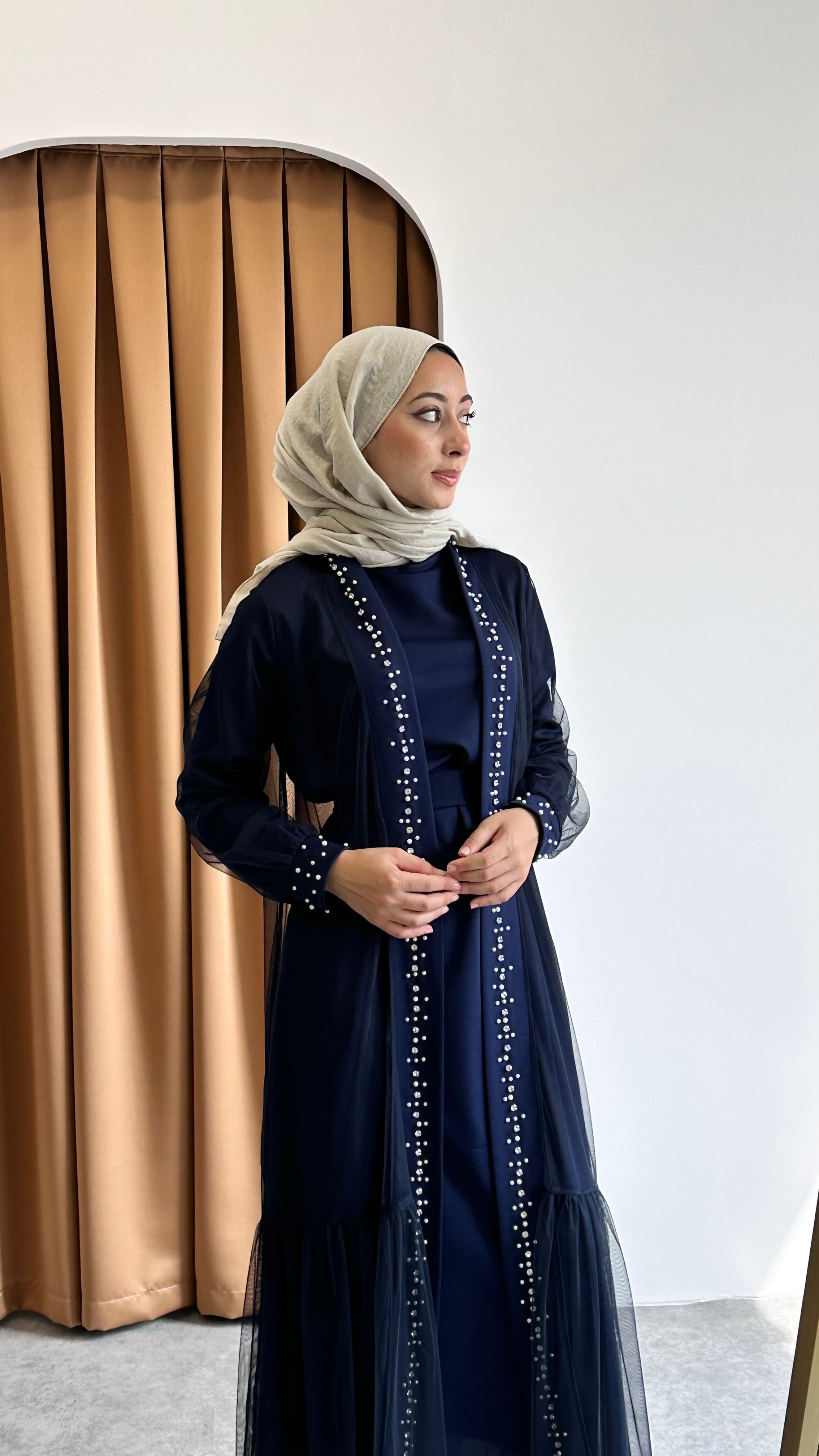 İki parça Zerafet Abaya - Lacivert