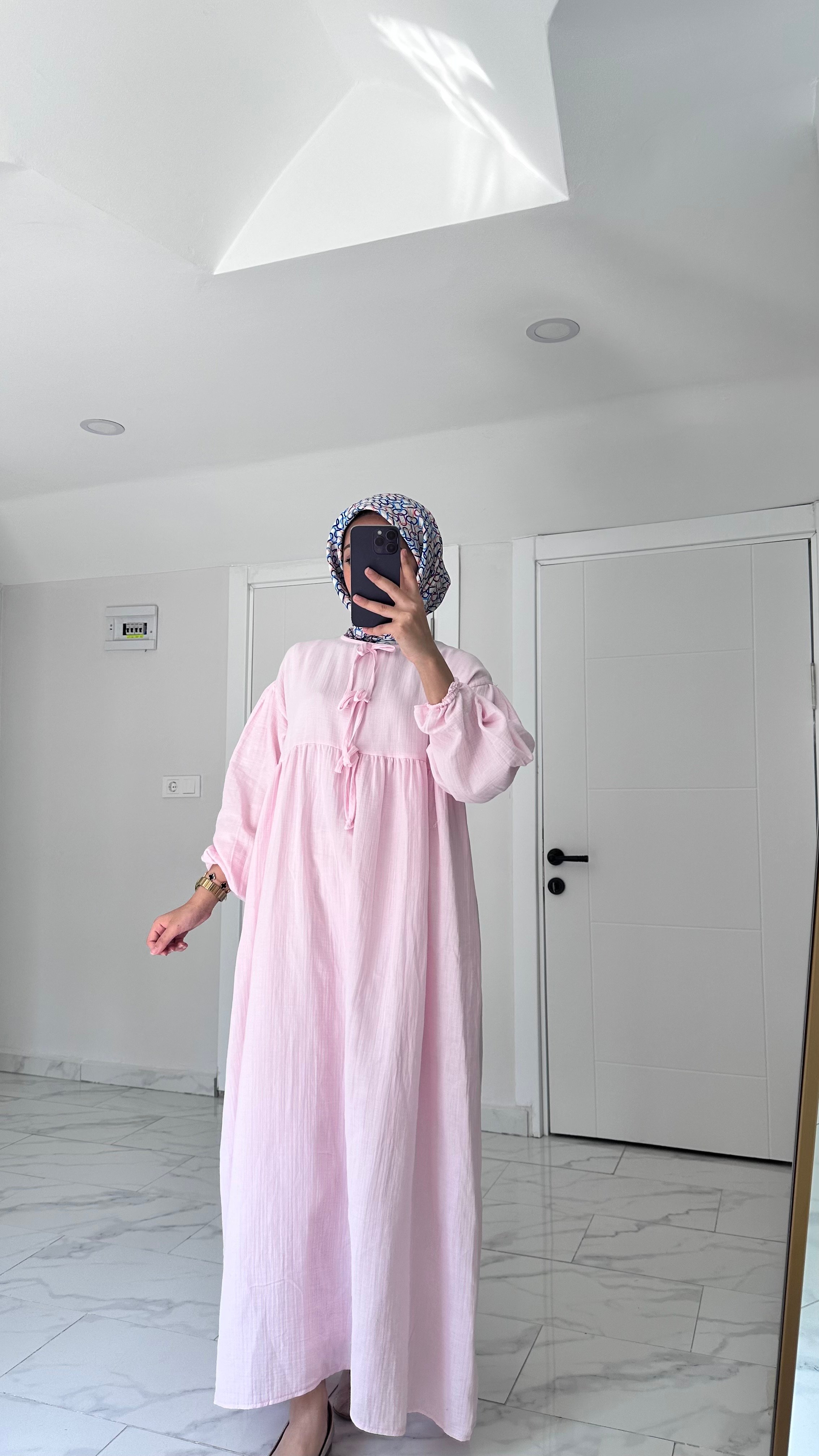 Mira Fiyonkıu Müslin elbise - Pembe