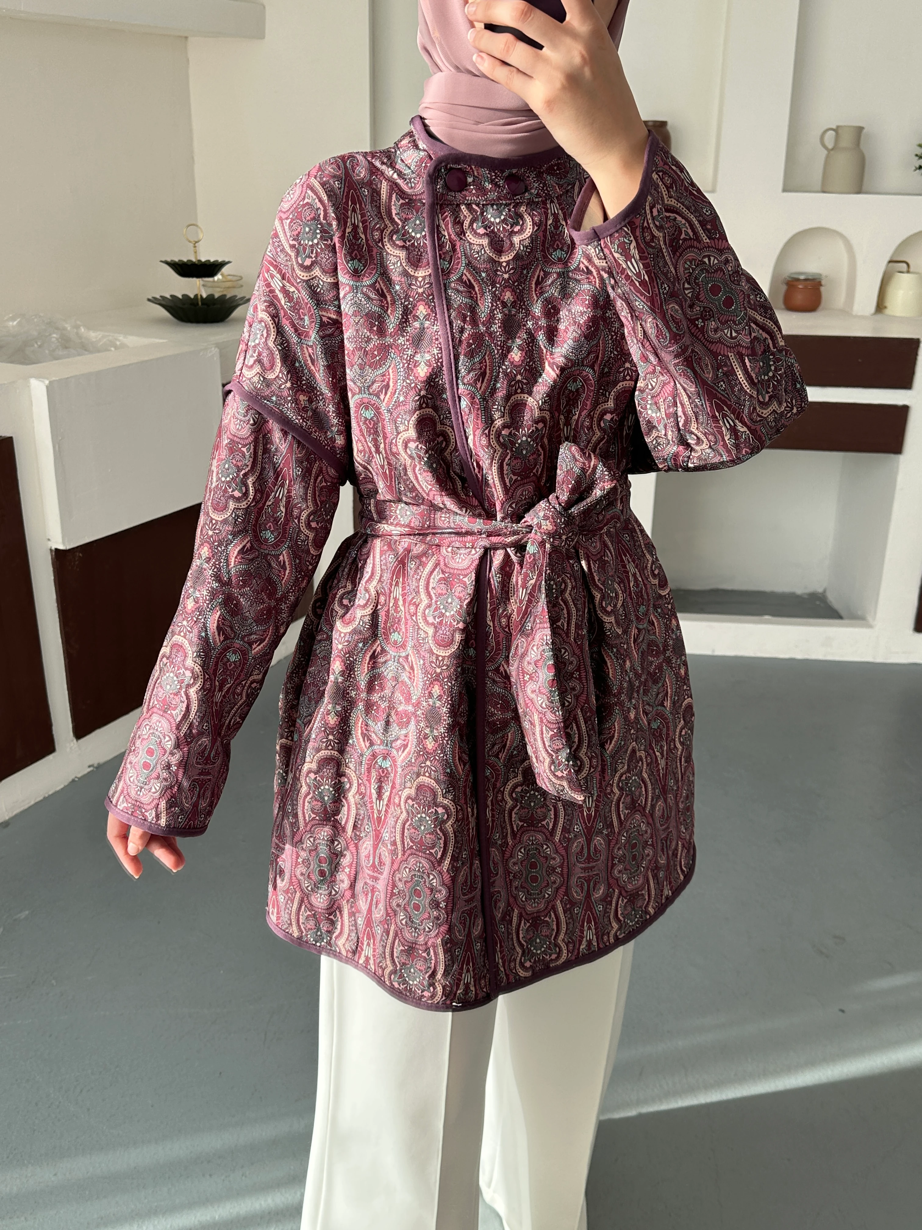 Zarif Kuşaklı Ceket 