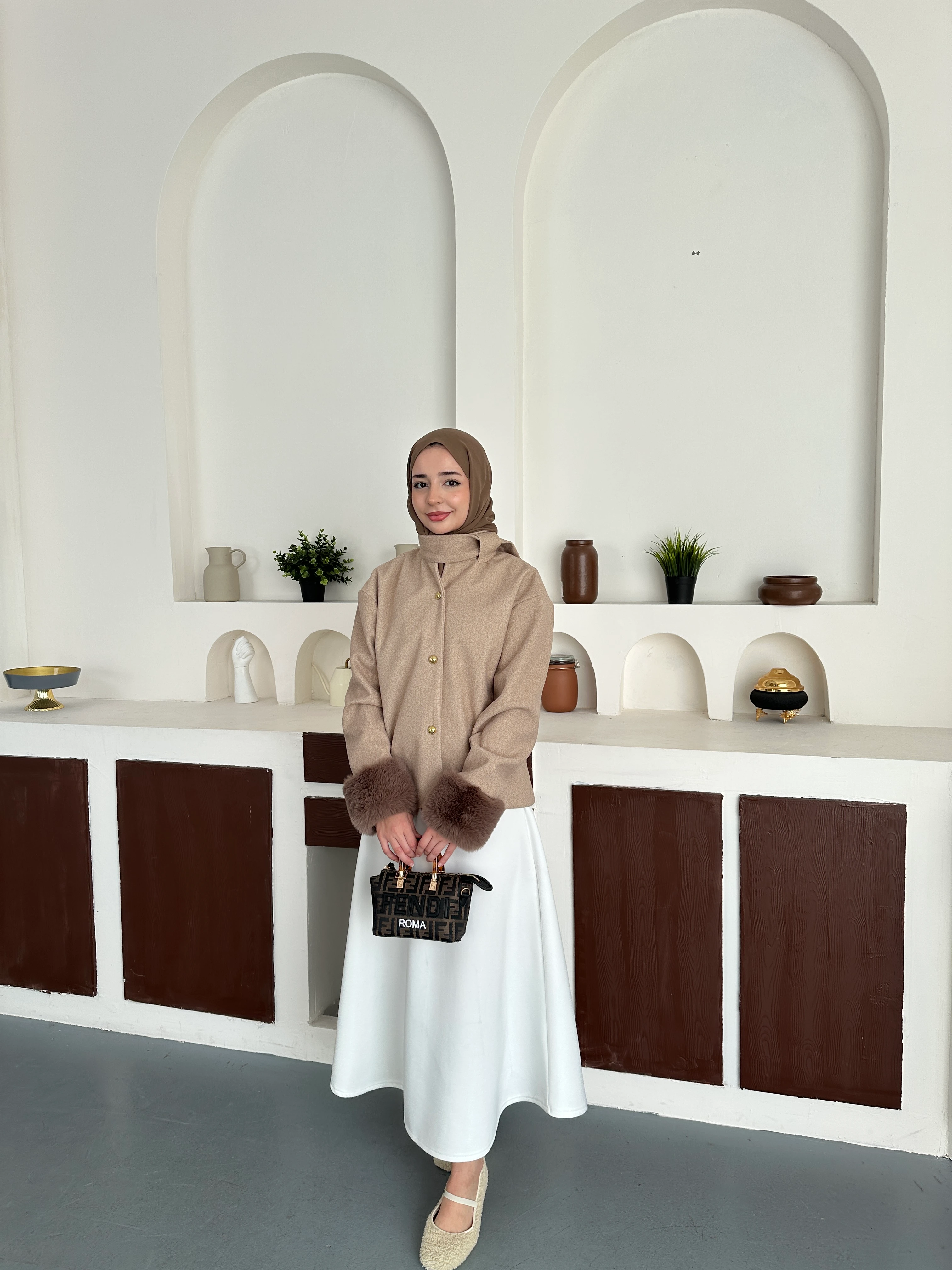 Luna Kürklü Kaban - Vizon