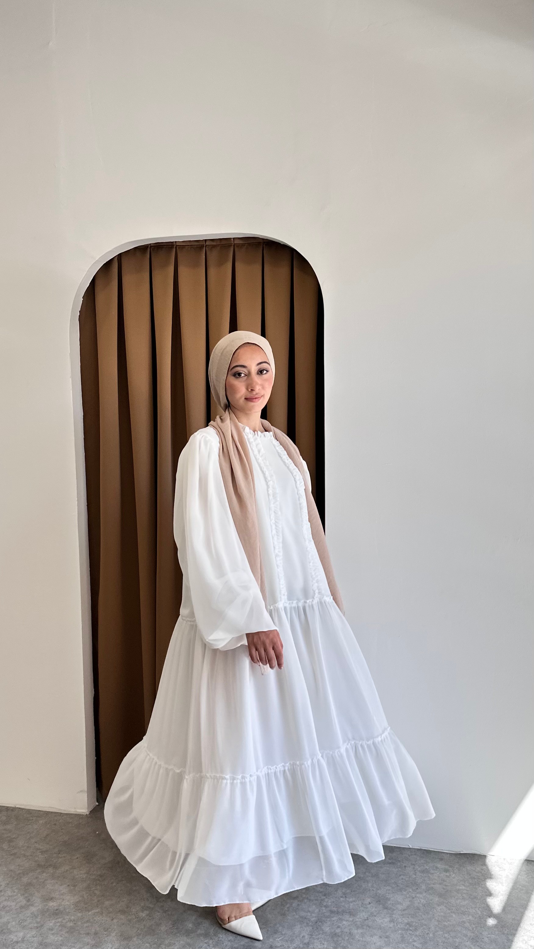 Lalin elbise - Beyaz