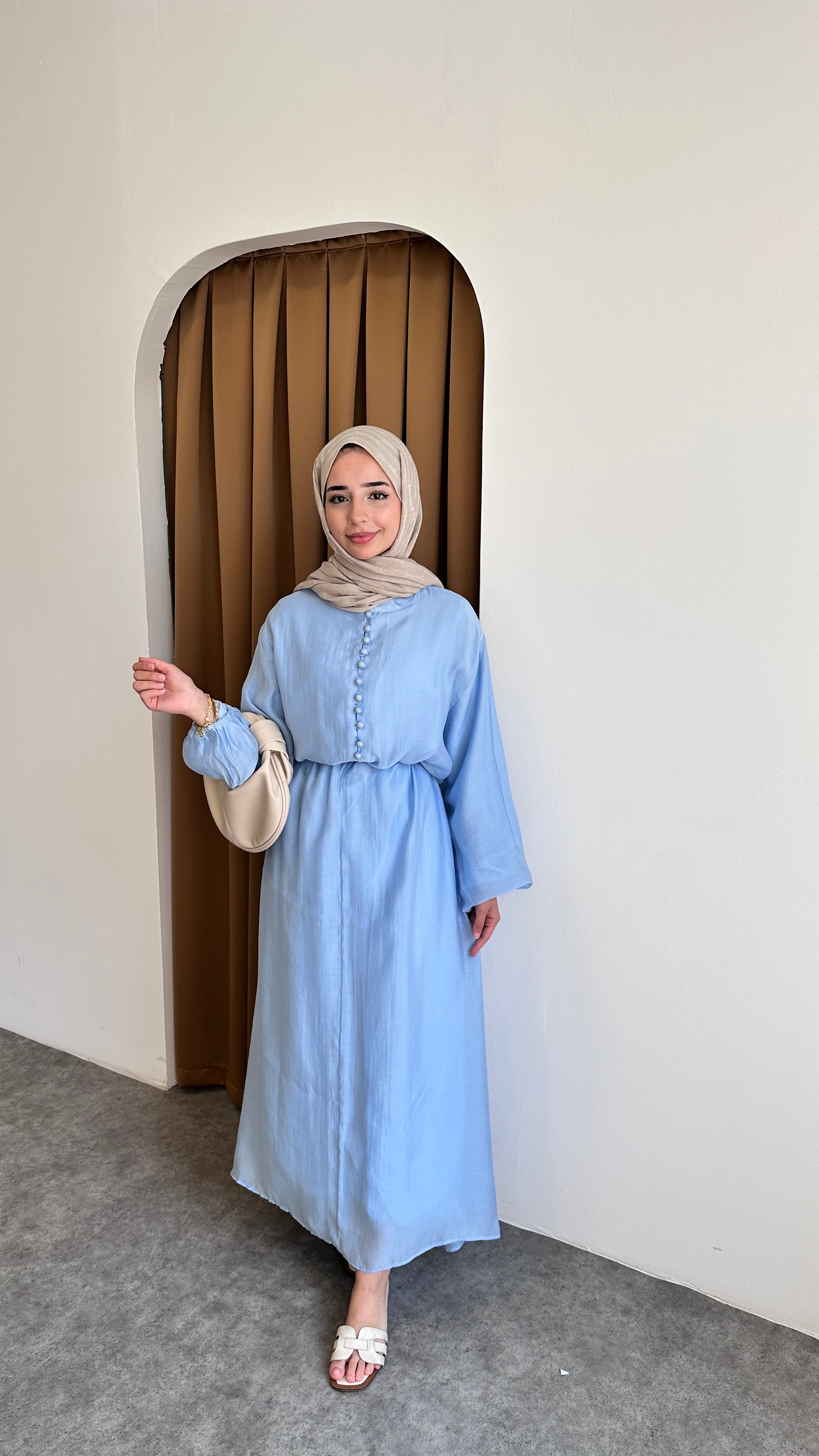 Lina Düğmeli Elbise