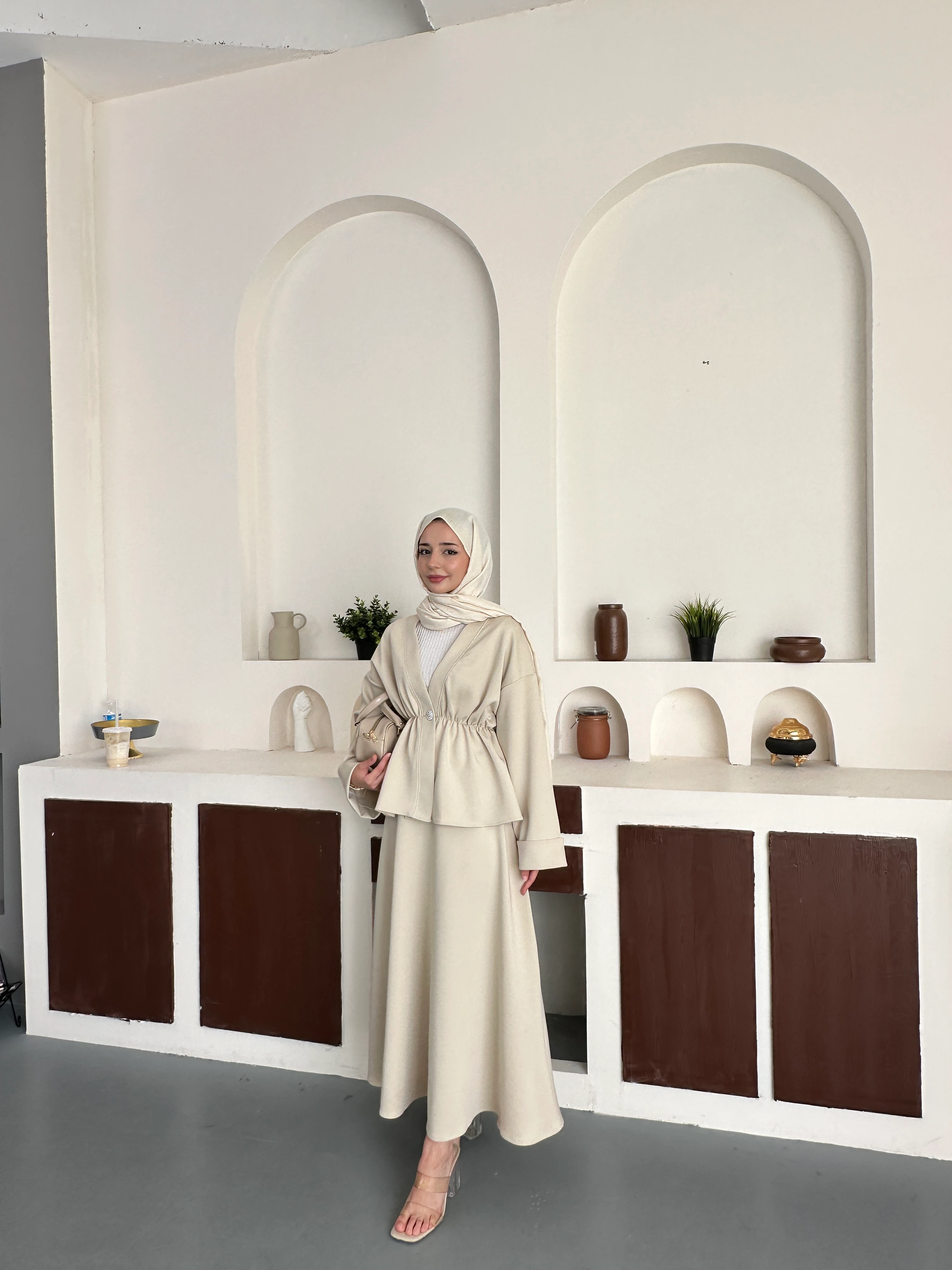 Luna Basic Takım - Bej