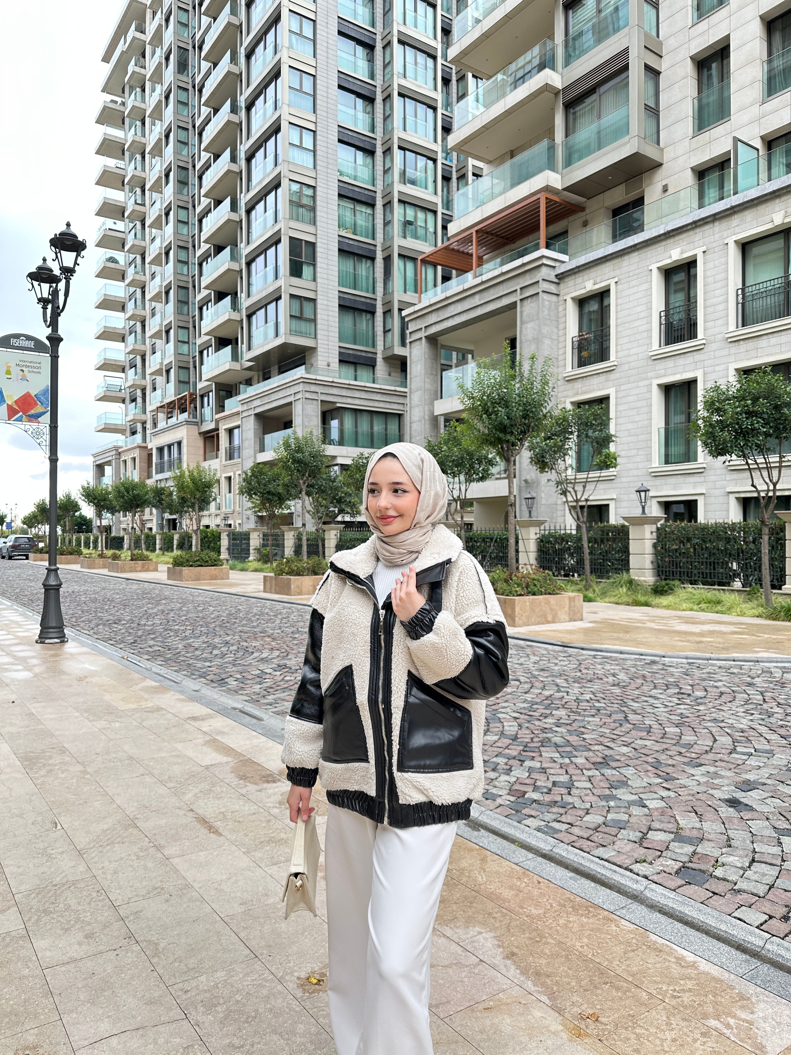 Nora Peluş Deri Mont