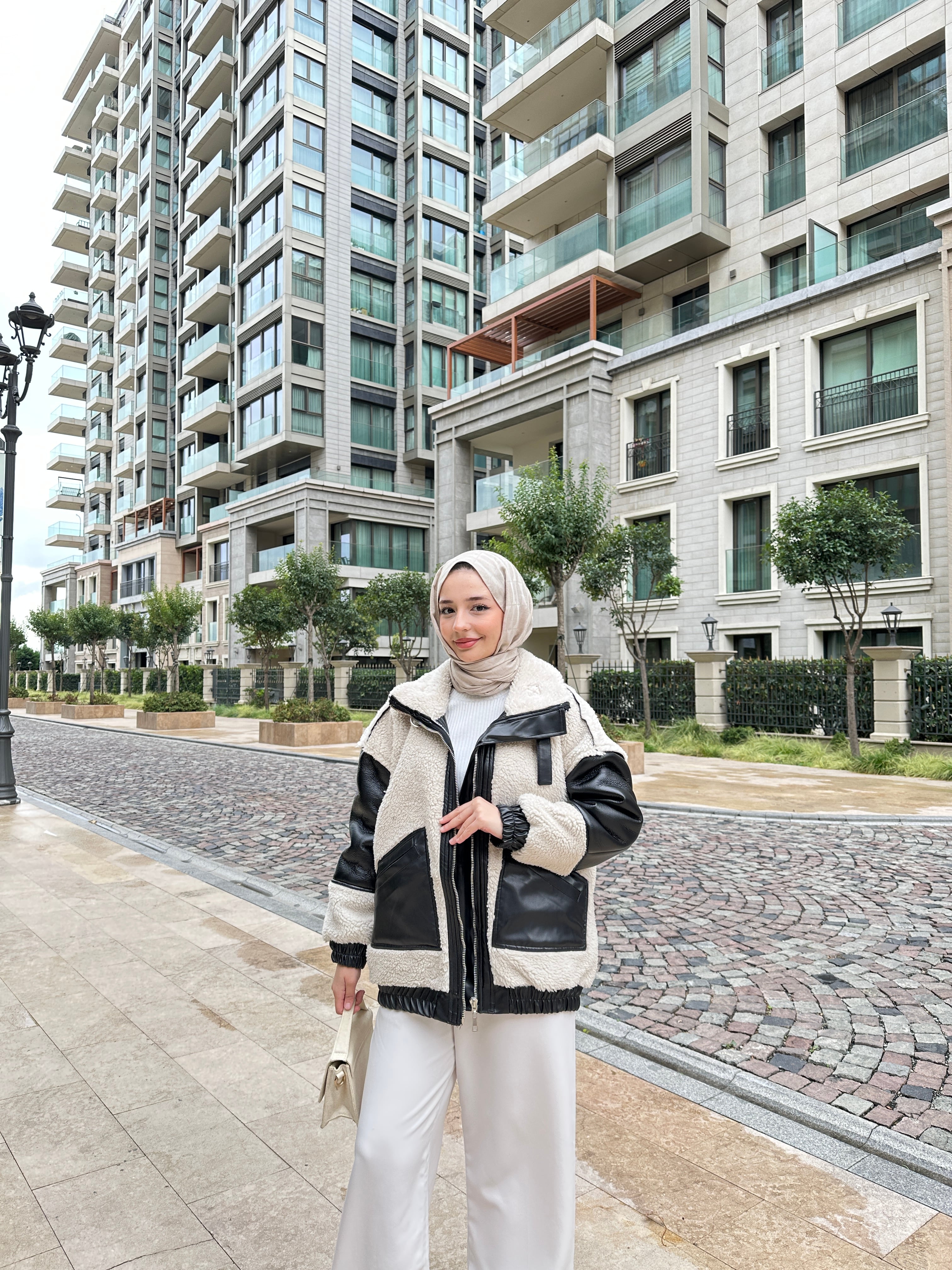 Nora Peluş Deri Mont