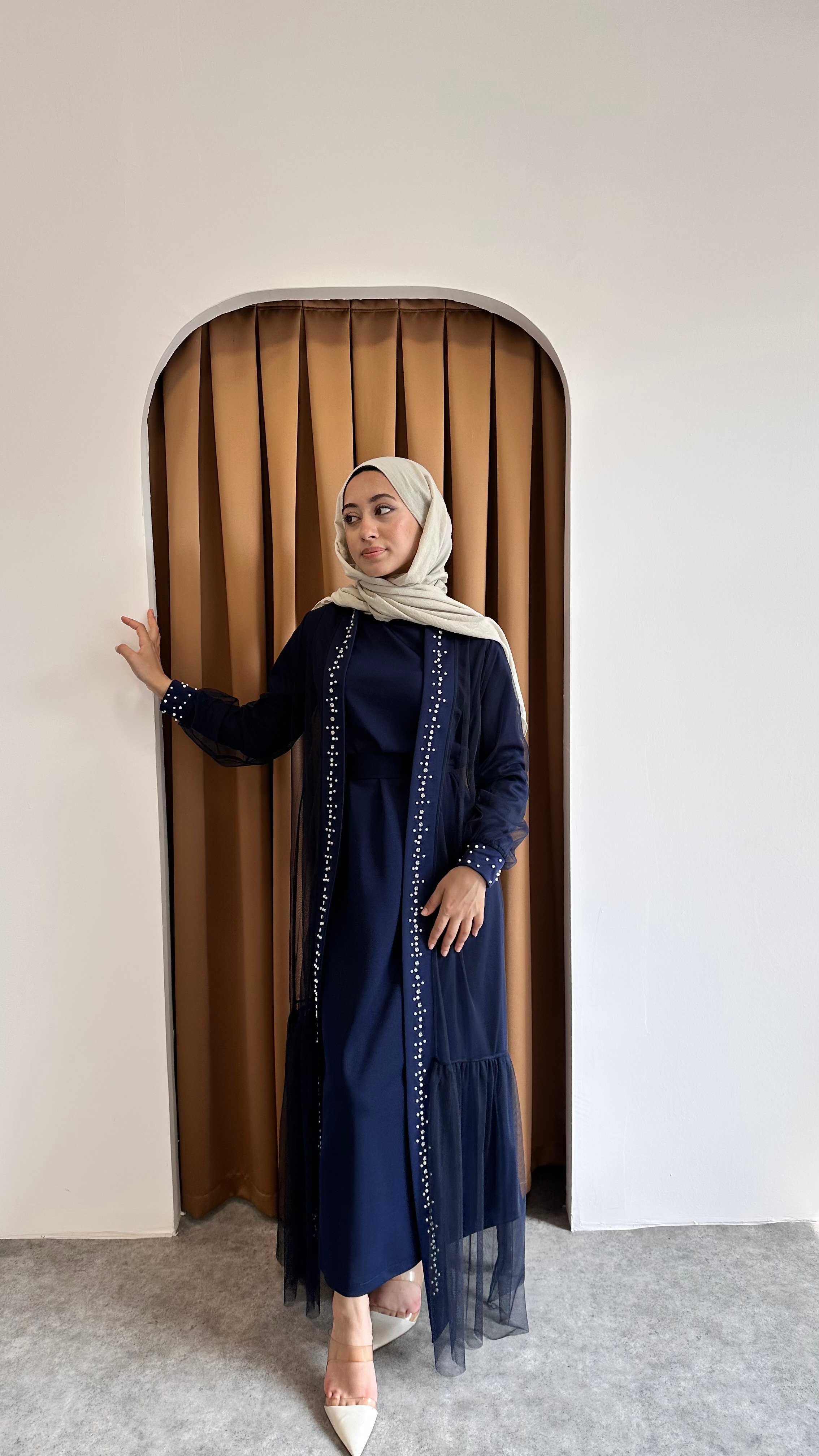İki parça Zerafet Abaya - Lacivert