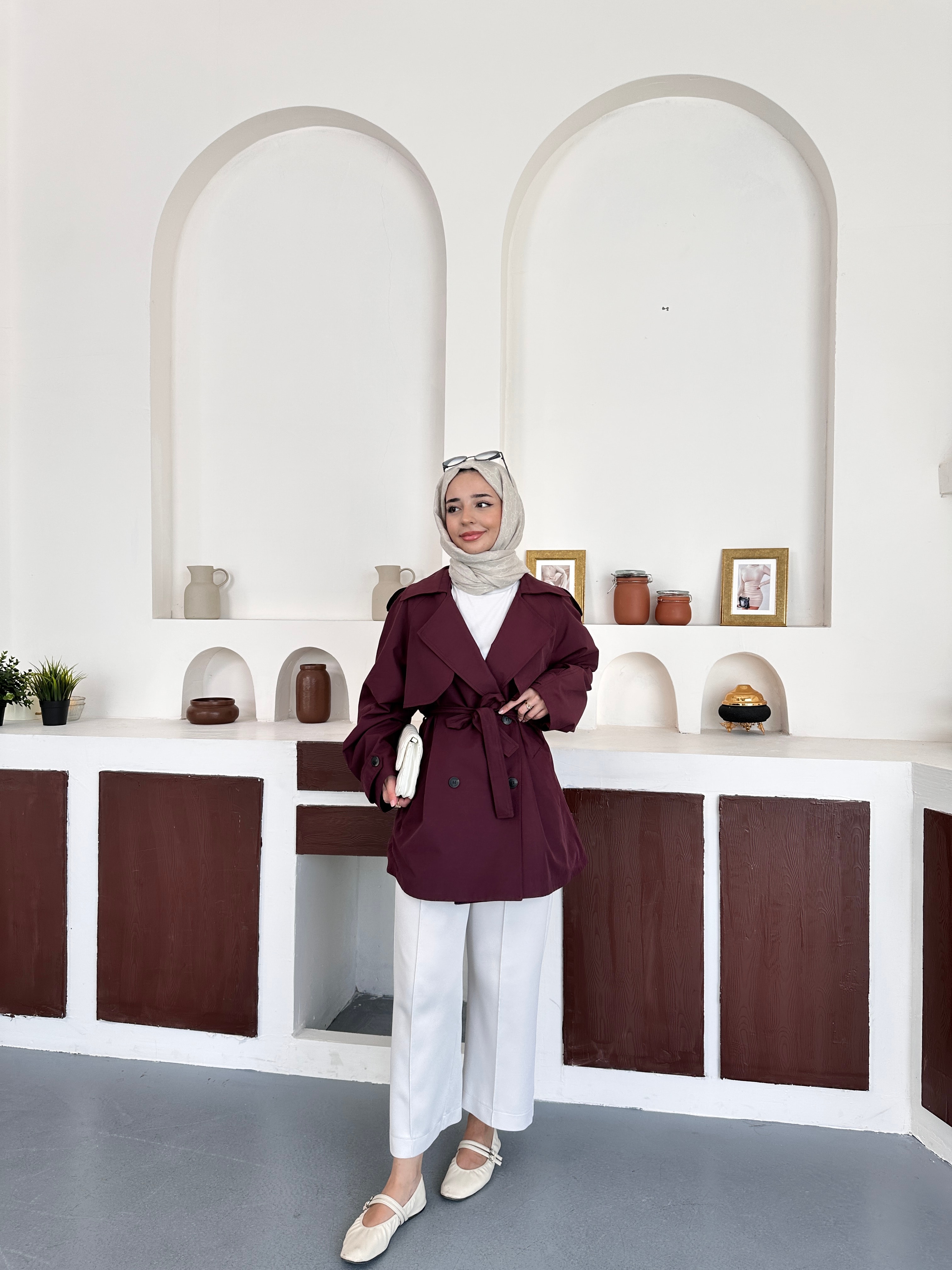 Nora Kemerli Trenç - Bordo