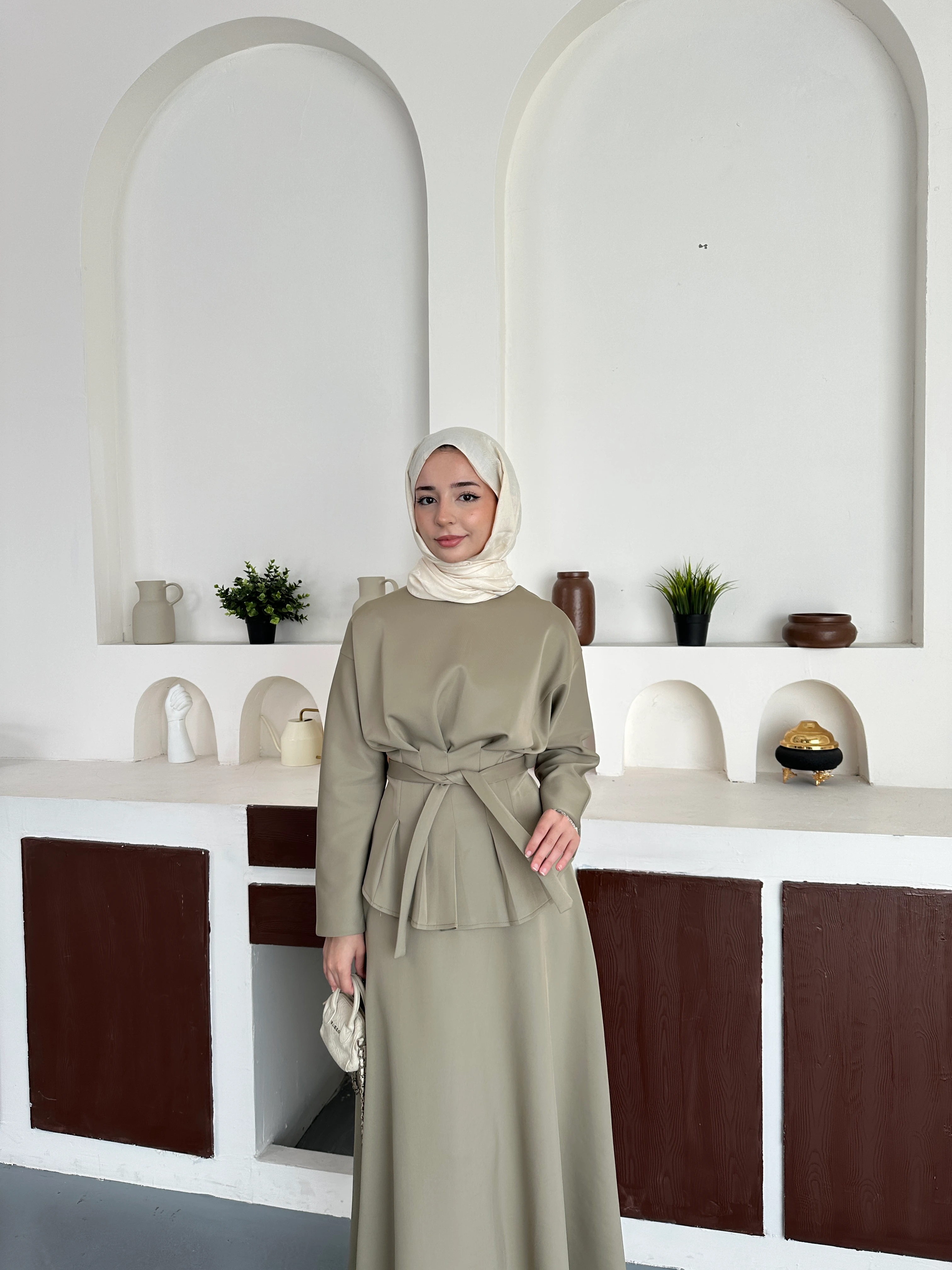 Pileli etekli takım - Çağla