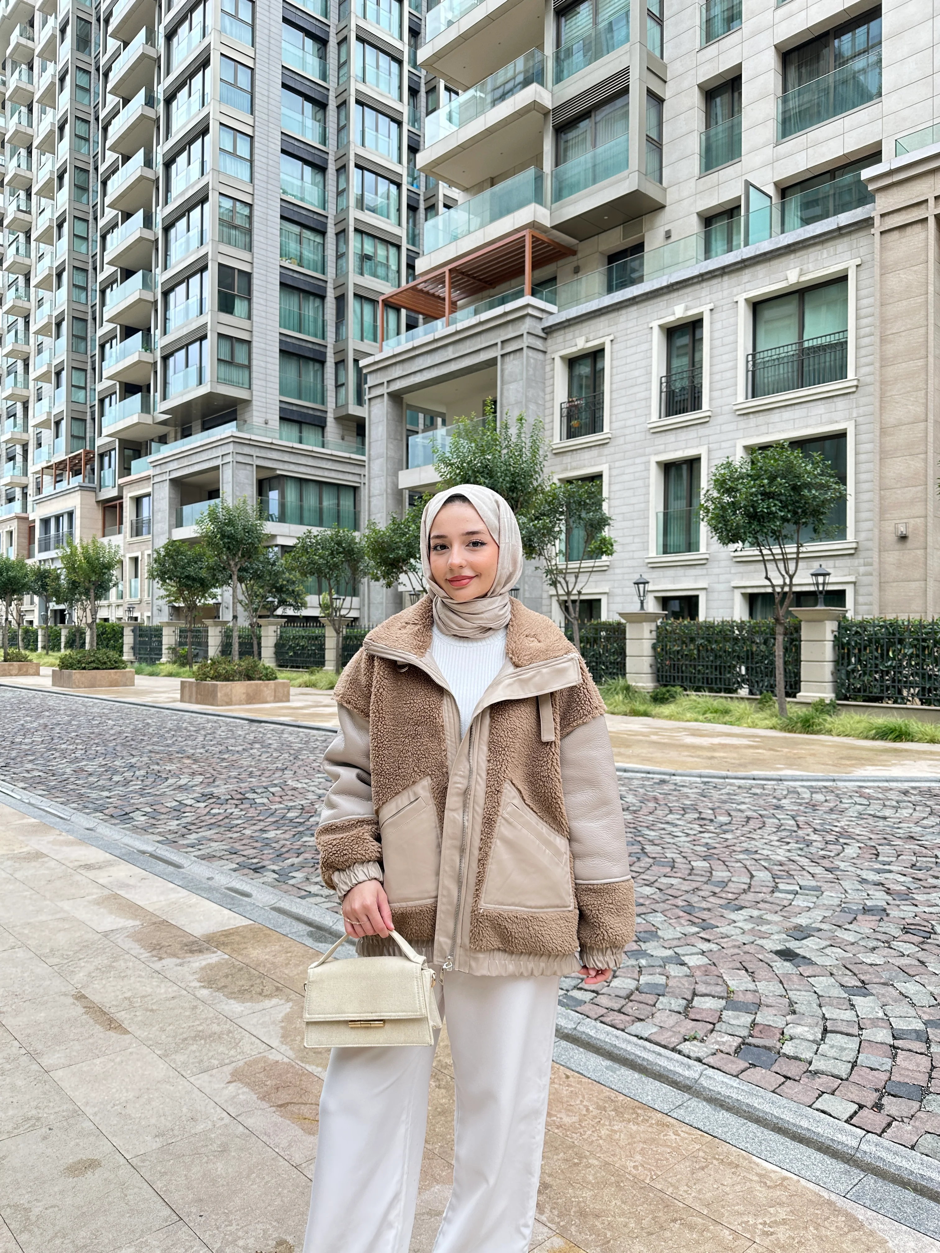 Nora Peluş Deri Mont