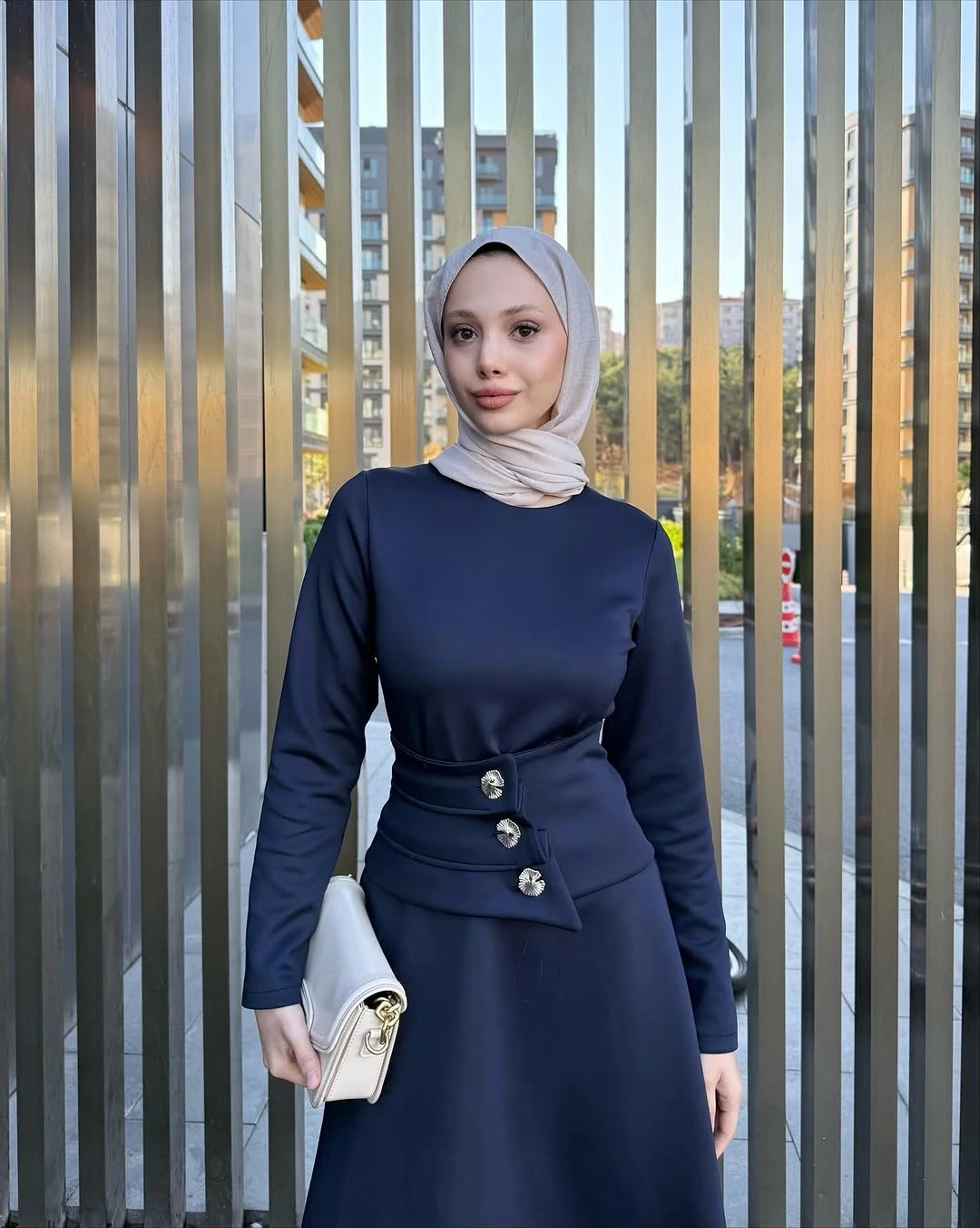 Vera Premium Elbise - Lacivert