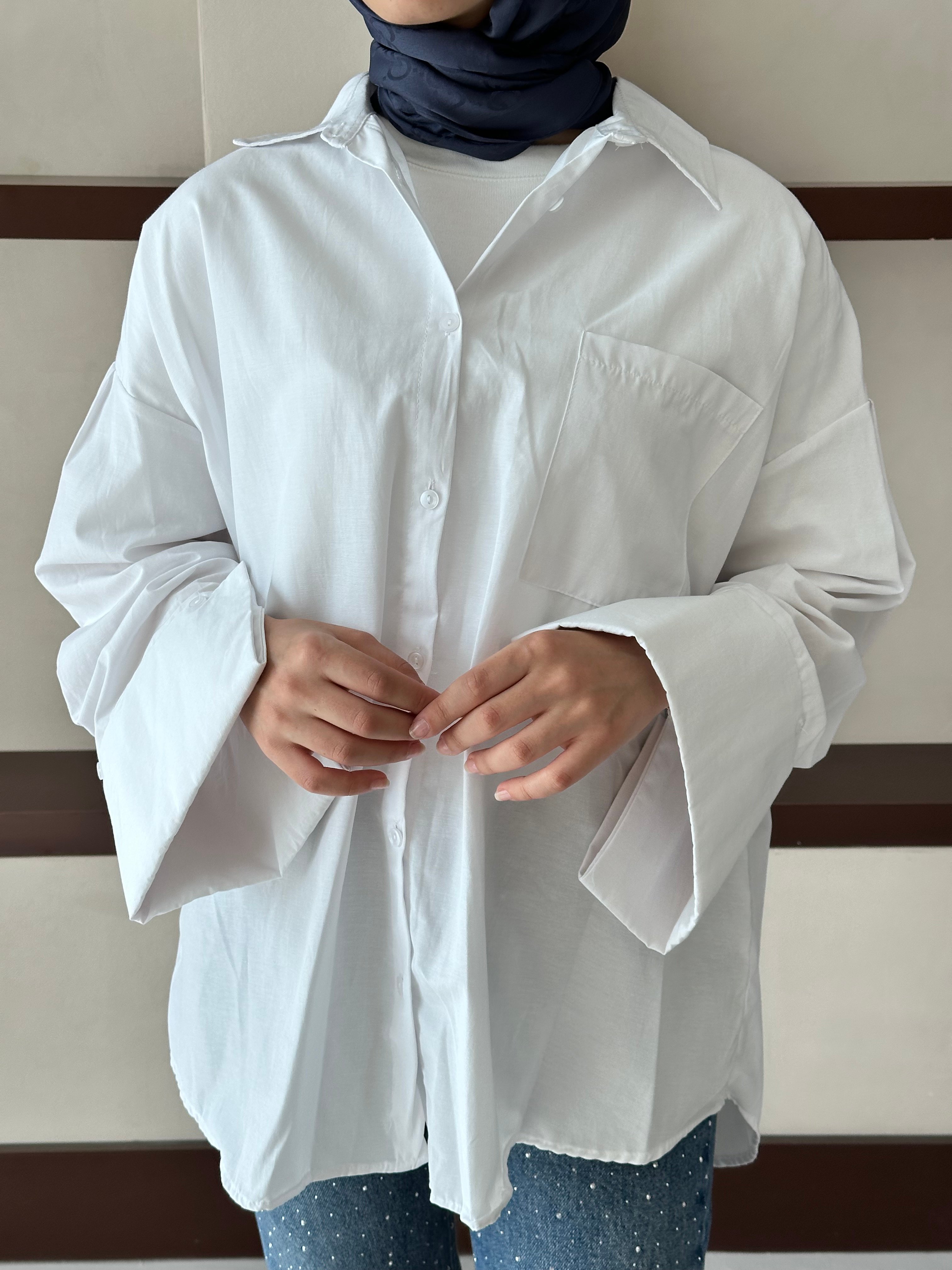 Blazer Gömlek - Beyaz