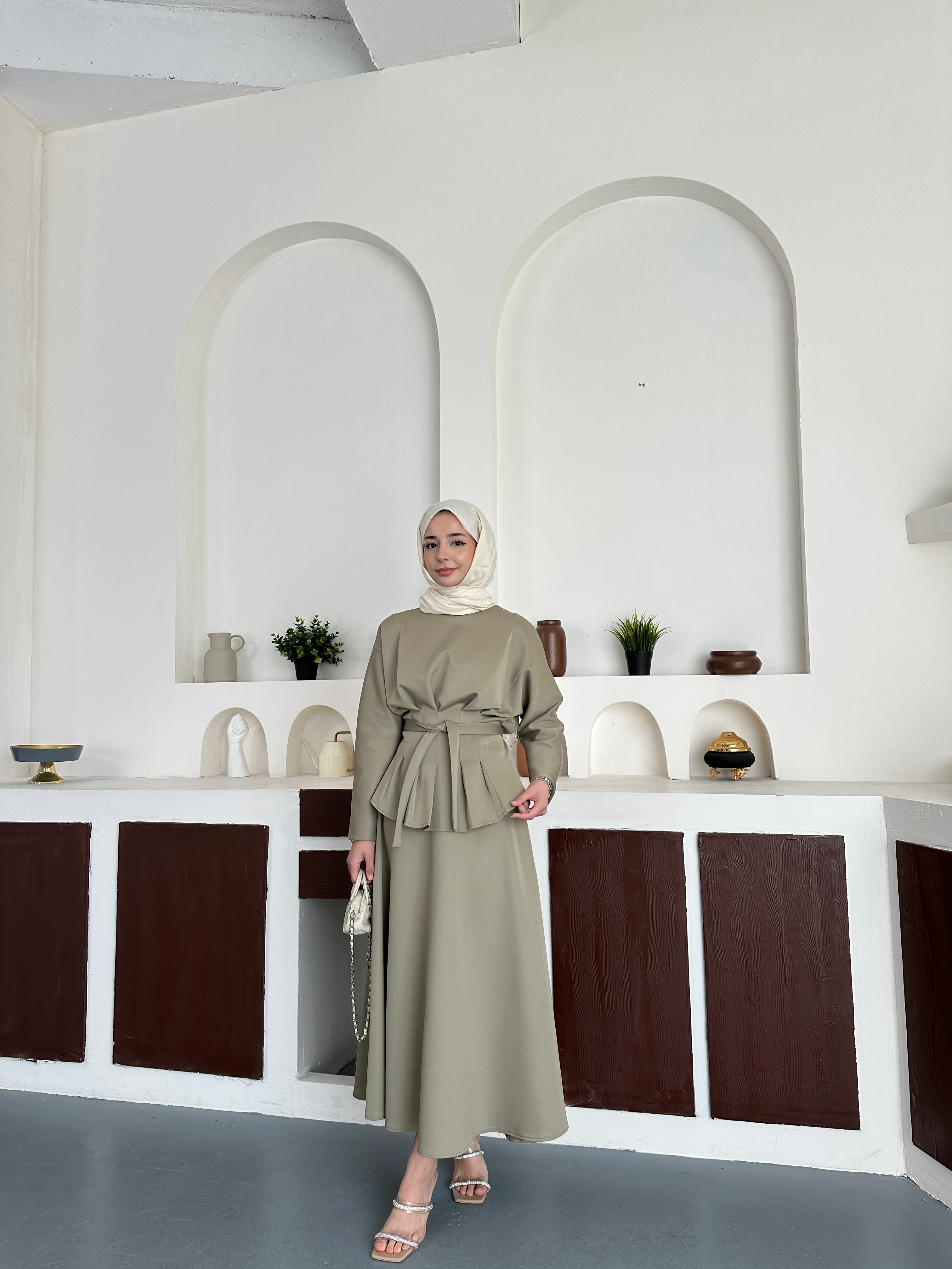 Pileli etekli takım - Çağla