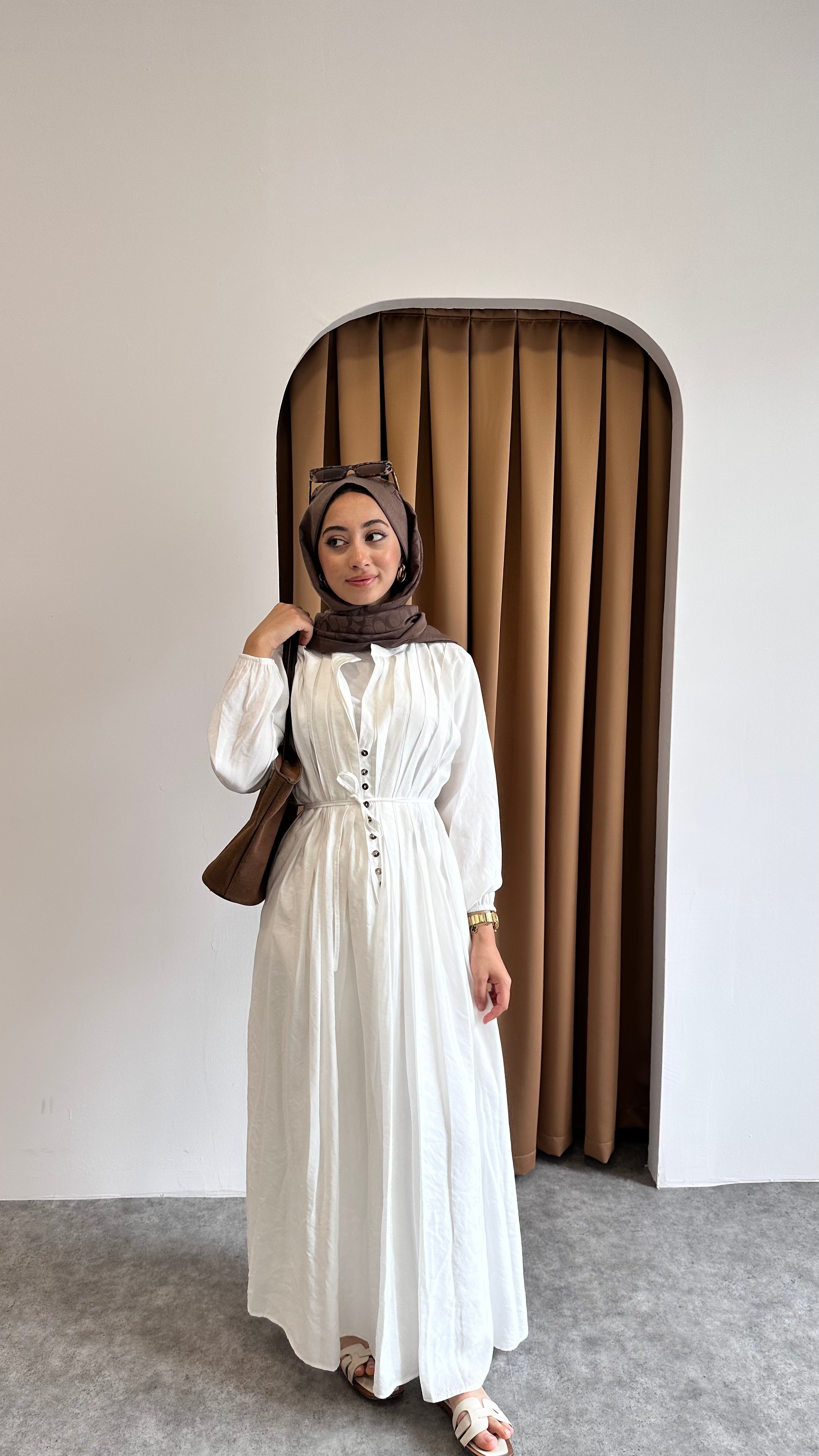 Vera Düğmeli Elbise