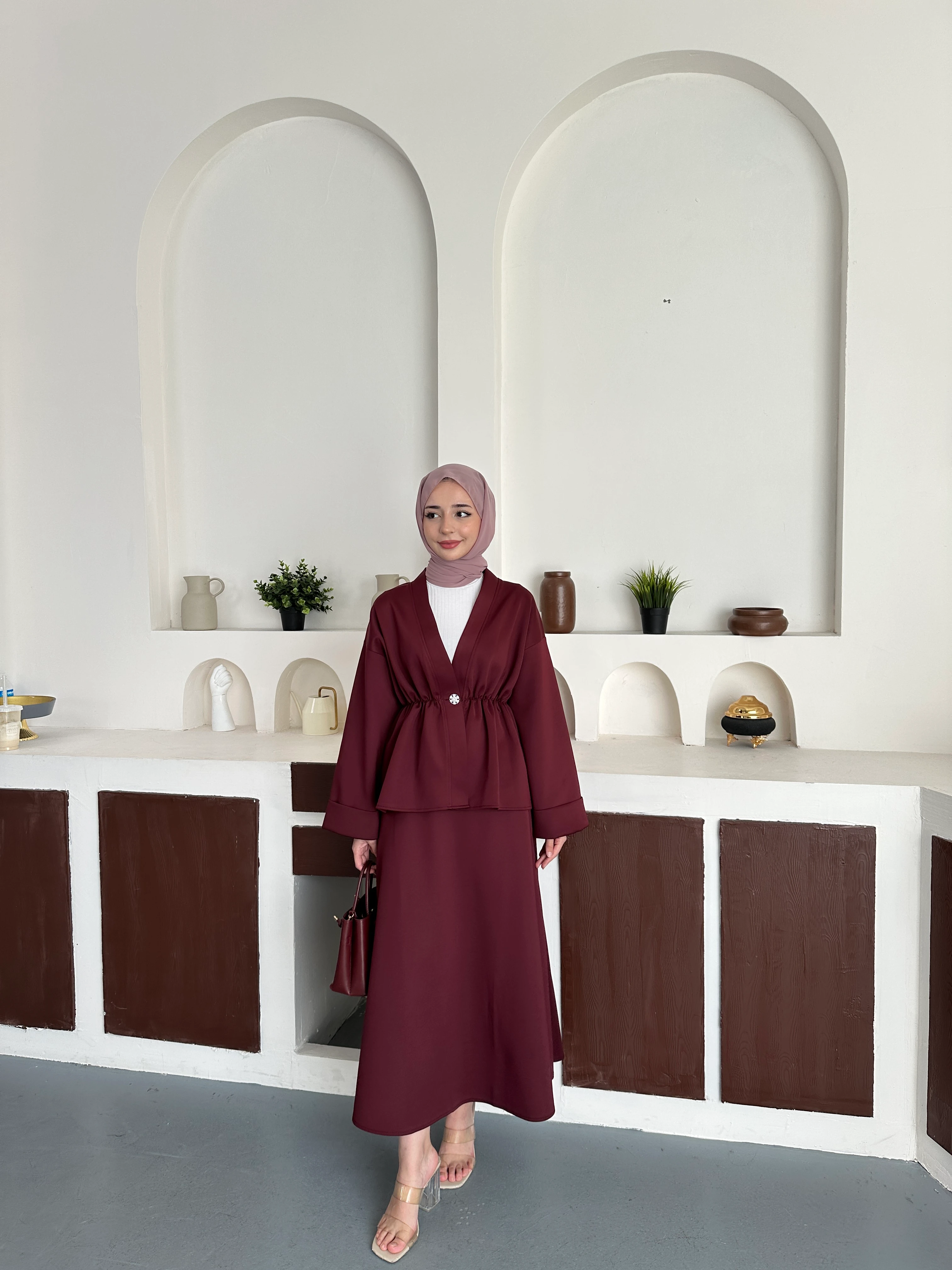 Luna Basic Takım - Bordo