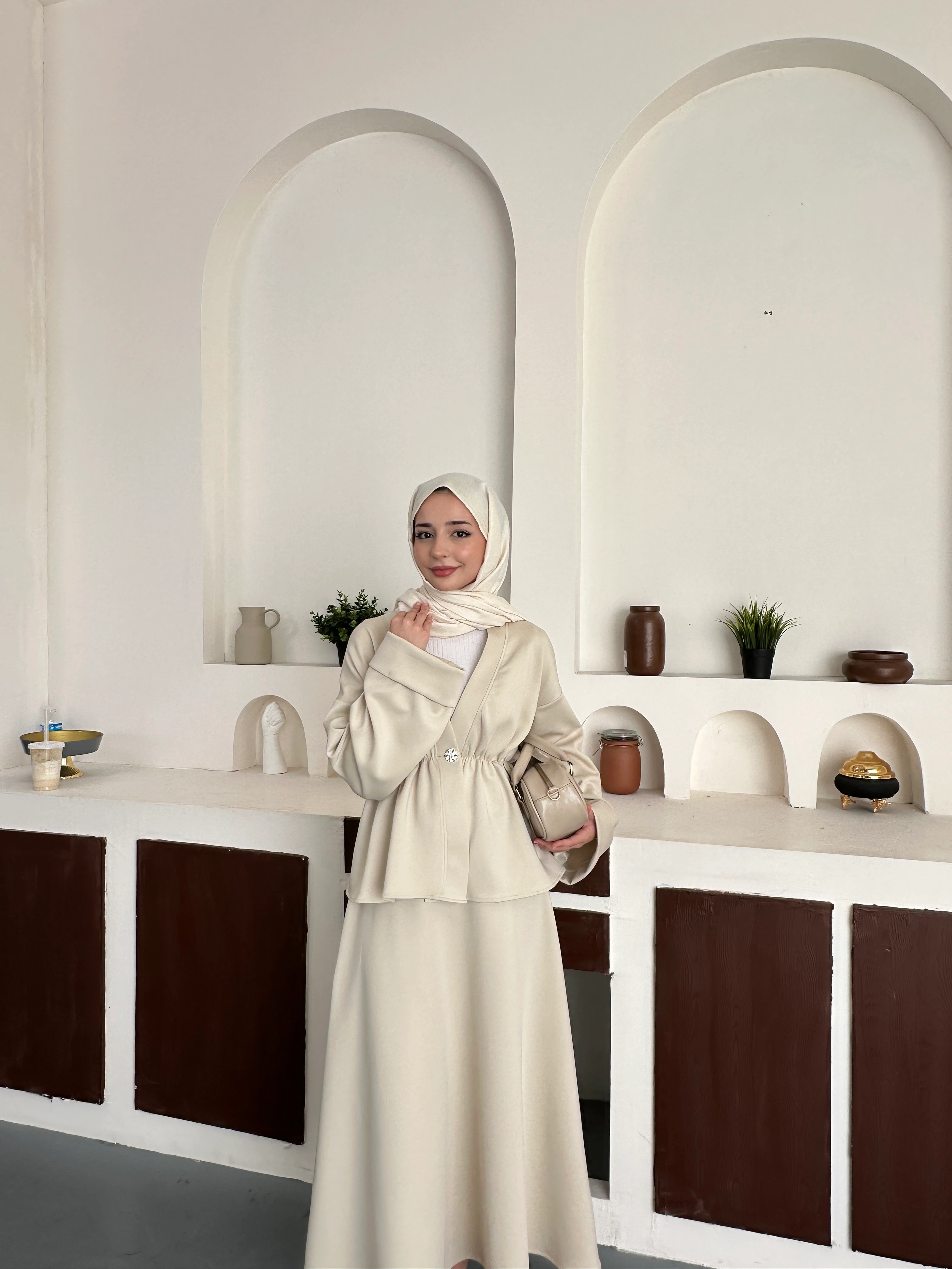 Luna Basic Takım - Bej