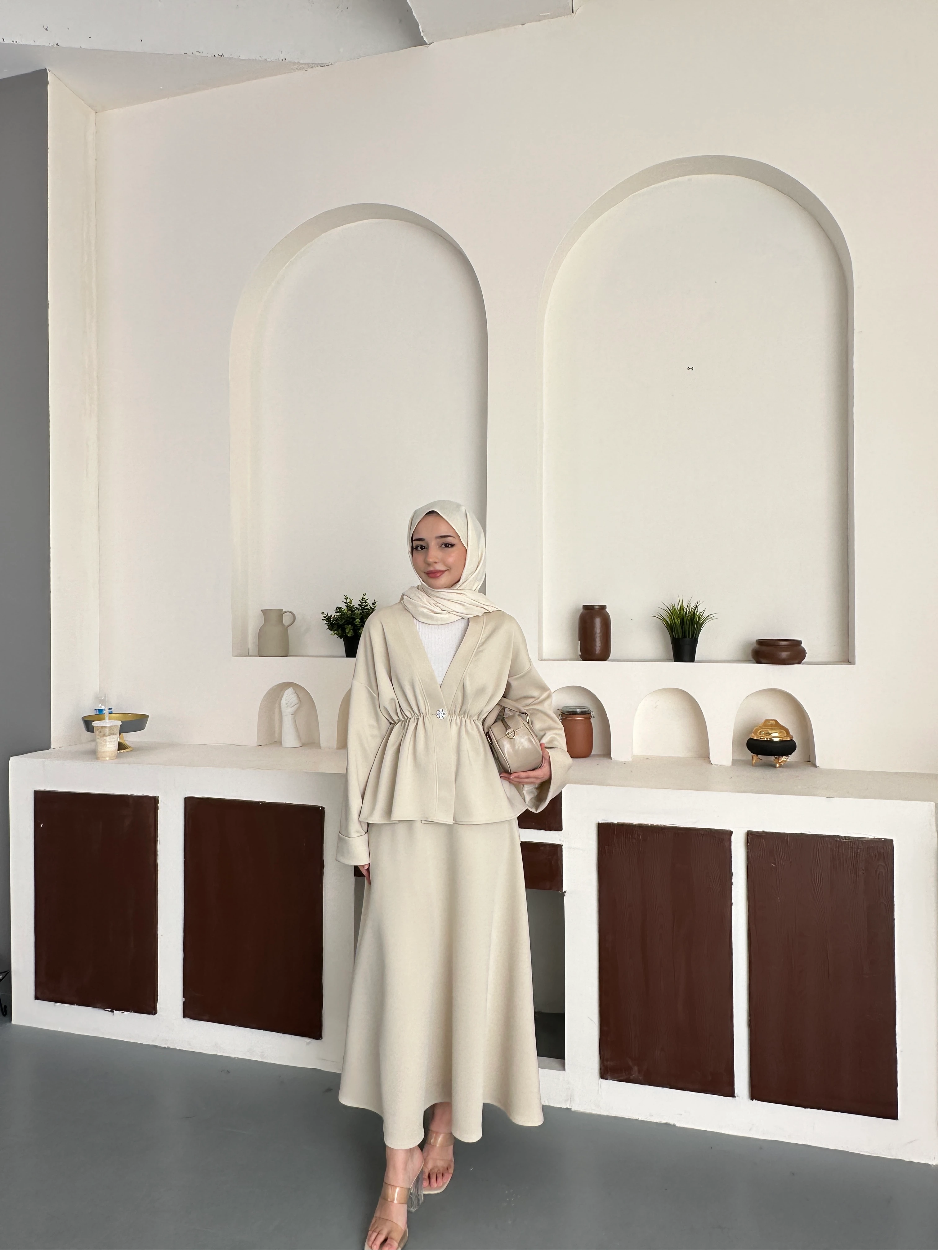 Luna Basic Takım - Bej