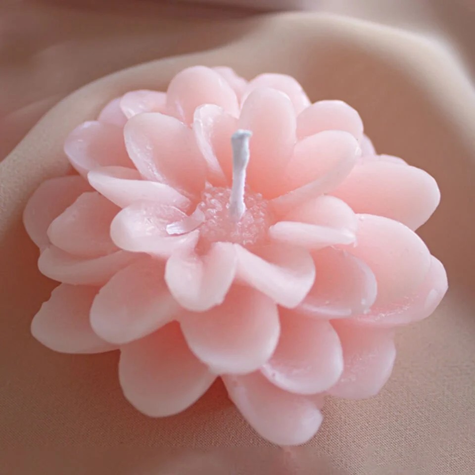 Hediye Kutulu Lotus Çiçeği Mum Modelleri - Pembe