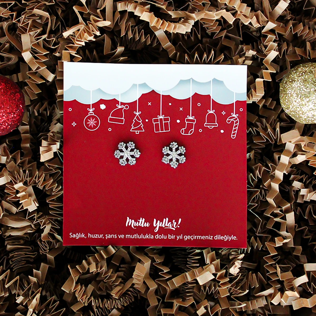 Yılbaşı Temalı Küpe Modelleri - Model 4