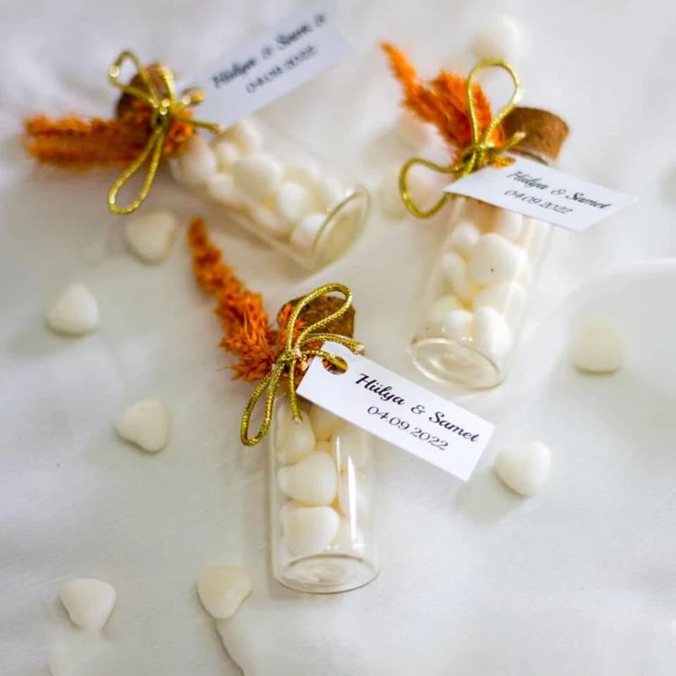 Turuncu Bulgur Kalpli Şeker Hediyelik