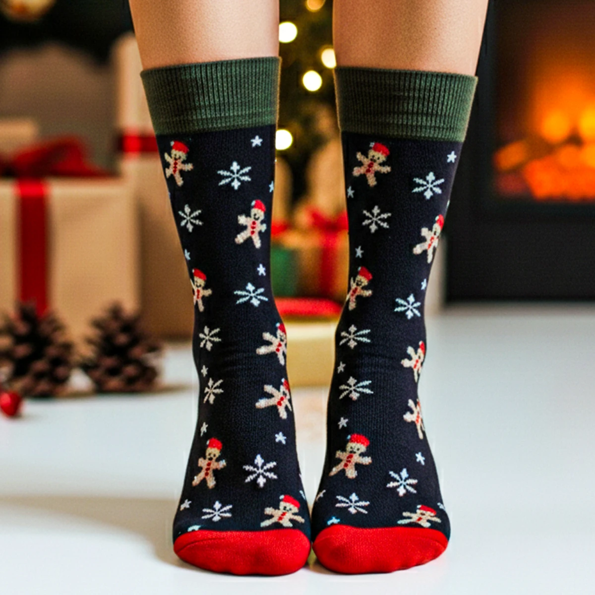 Yılbaşı Temalı Çorap Modelleri - Kadın Çorabı - Model 5