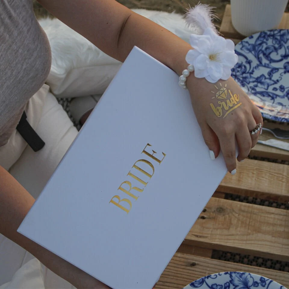 Bride Yazılı Hediye Kutusu Modelleri - Beyaz