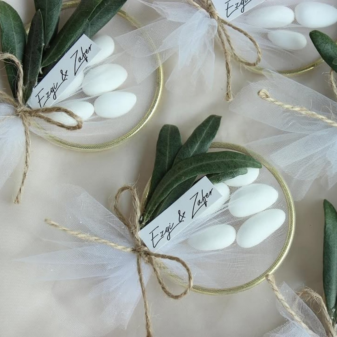 Nikah Şekeri - Zeytin Yapraklı ve Badem Şekerli
