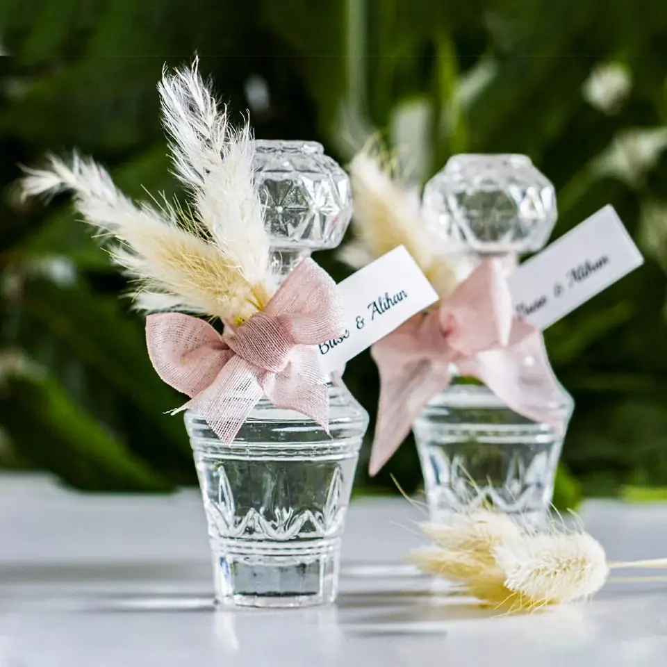 Pembe Pampas Lüks Kolonya Şişesi