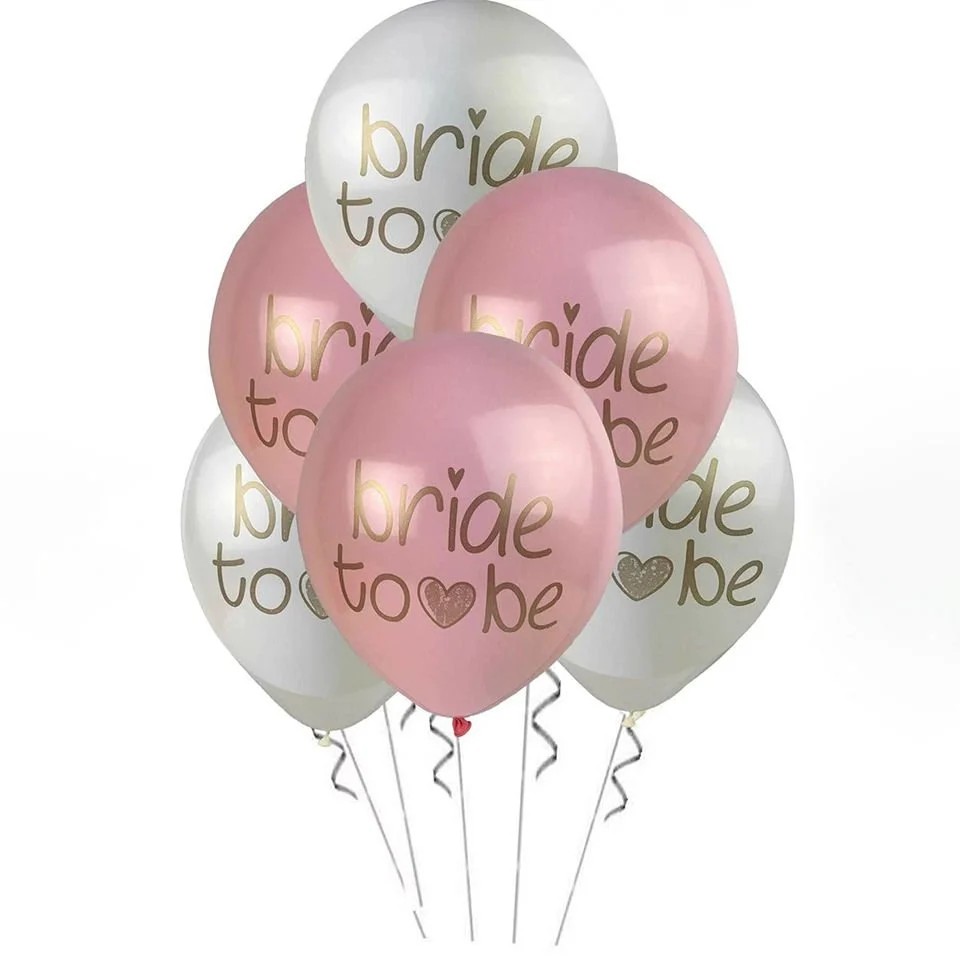 10'lu Bride To Be Balon Pembe & Gri