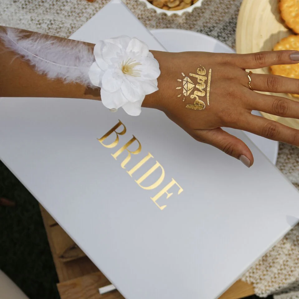 Bride Yazılı Hediye Kutusu Modelleri - Beyaz