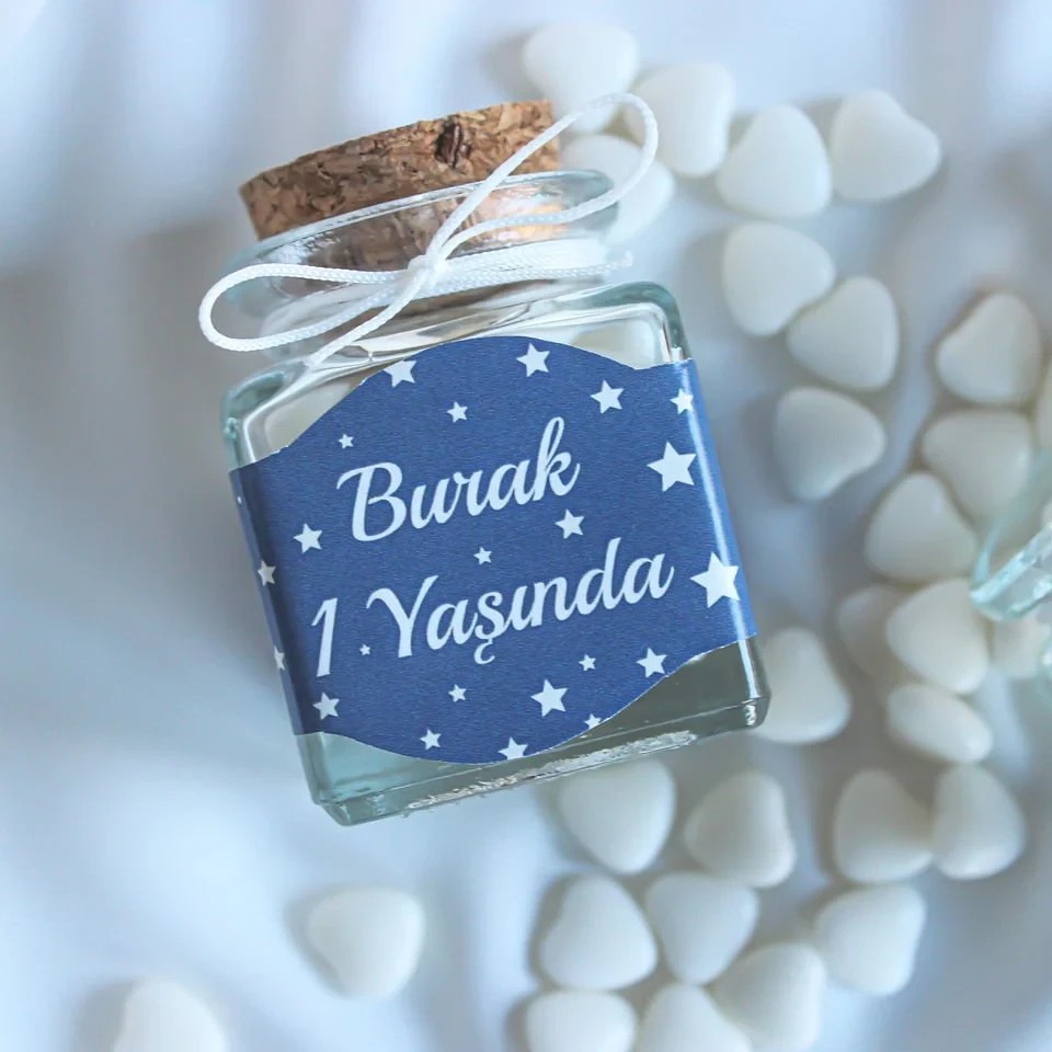 Hediyelik Renkli Kalpli Akide Bebek Şekerleri - Model 1