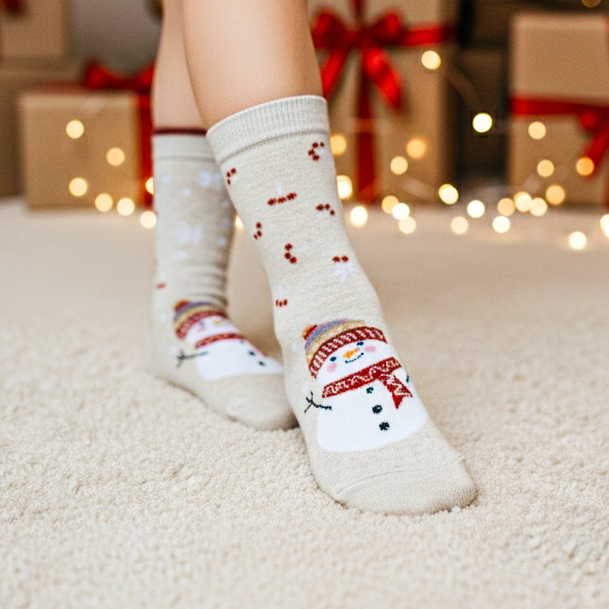 Yılbaşı Temalı Çorap Modelleri - Unisex Çocuk Çorabı - Model 3