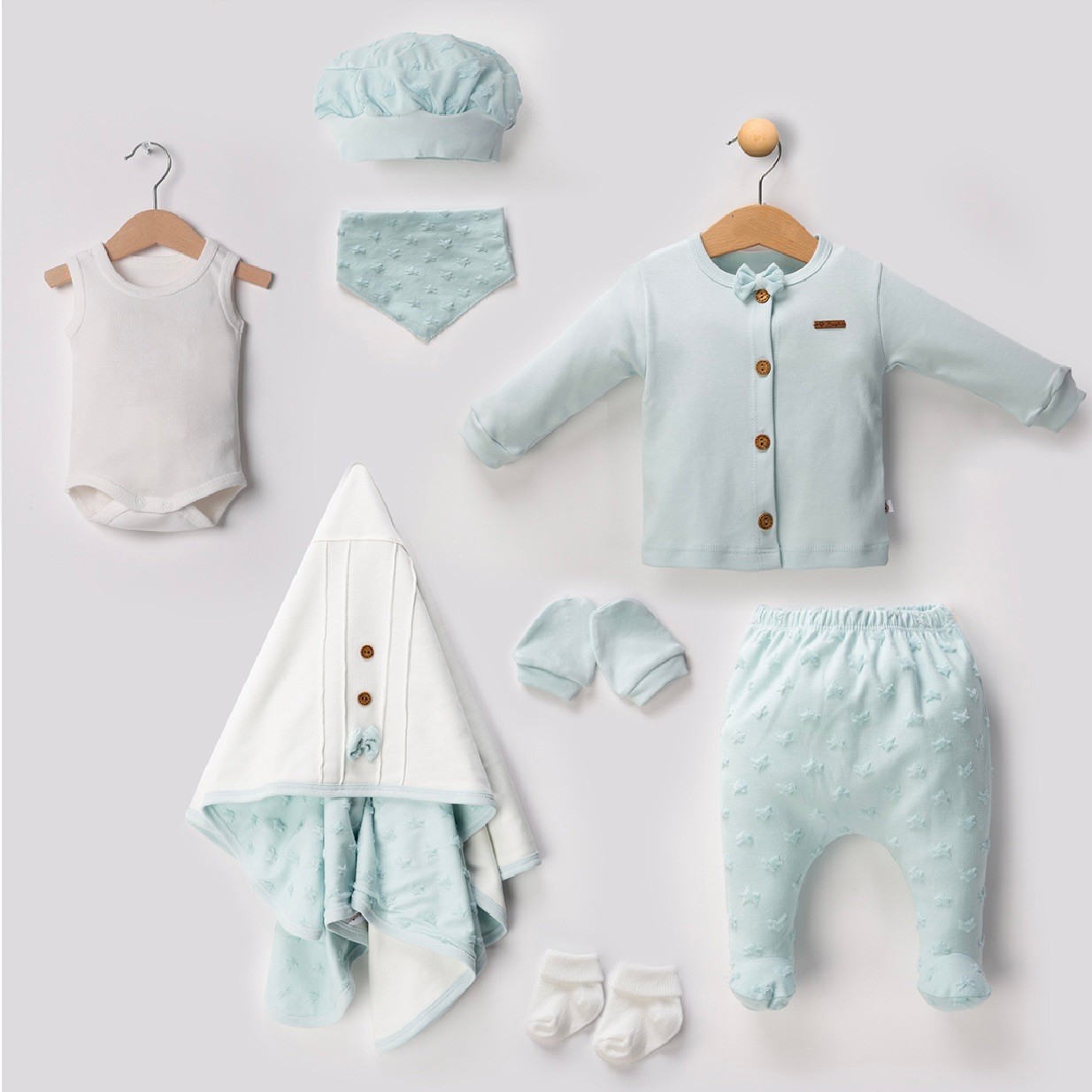 Moonaself Baby 0-3 Ay Yıldız Süzeneli 8li Set