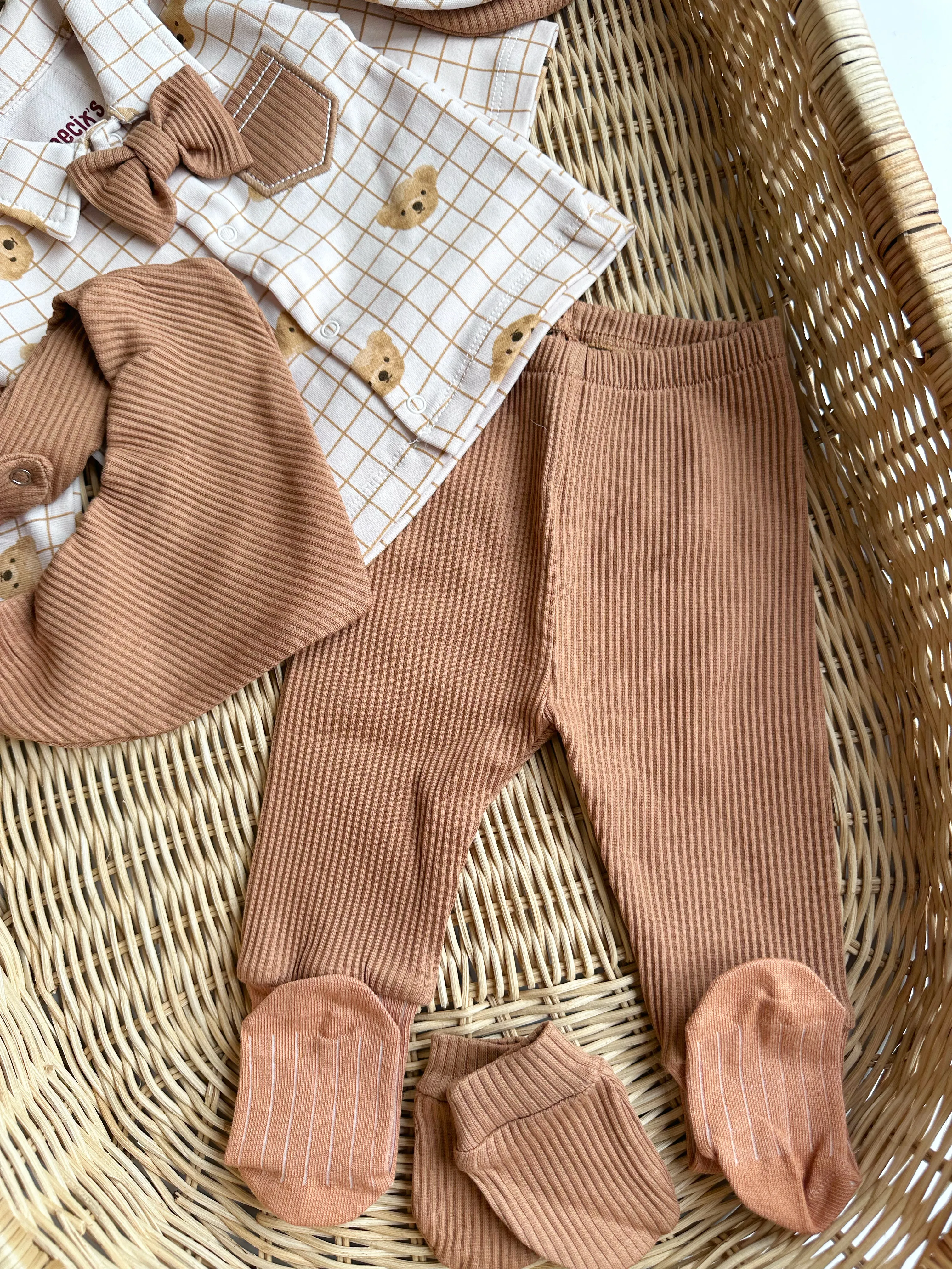 MİNİK AYICIK DESENLİ 5'Lİ TAKIM