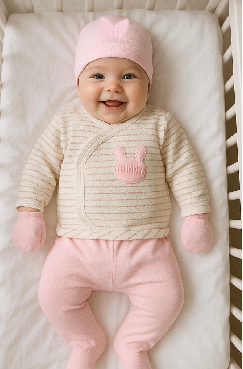 Moonaself Baby 0-3 Ay Organik Pamuk Kumaşlı 5li Set