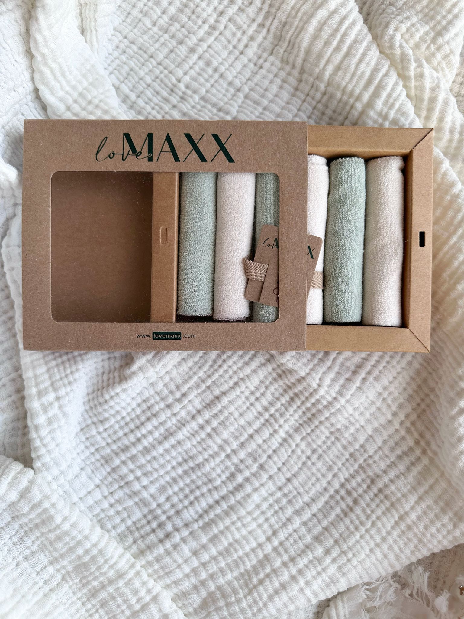 Organik Pamuk Kumaşlı Bebek Ağız Mendil - Mint Yeşili