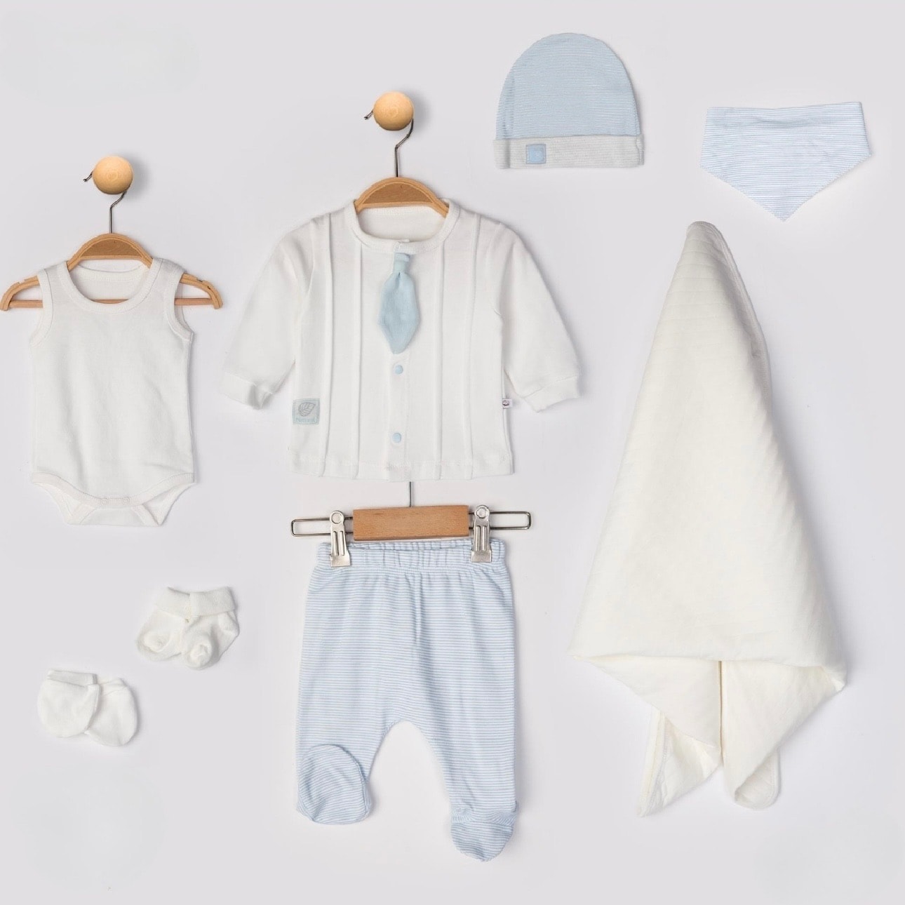 Moonaself Baby 0-3 Ay Kravatlı 8li Set