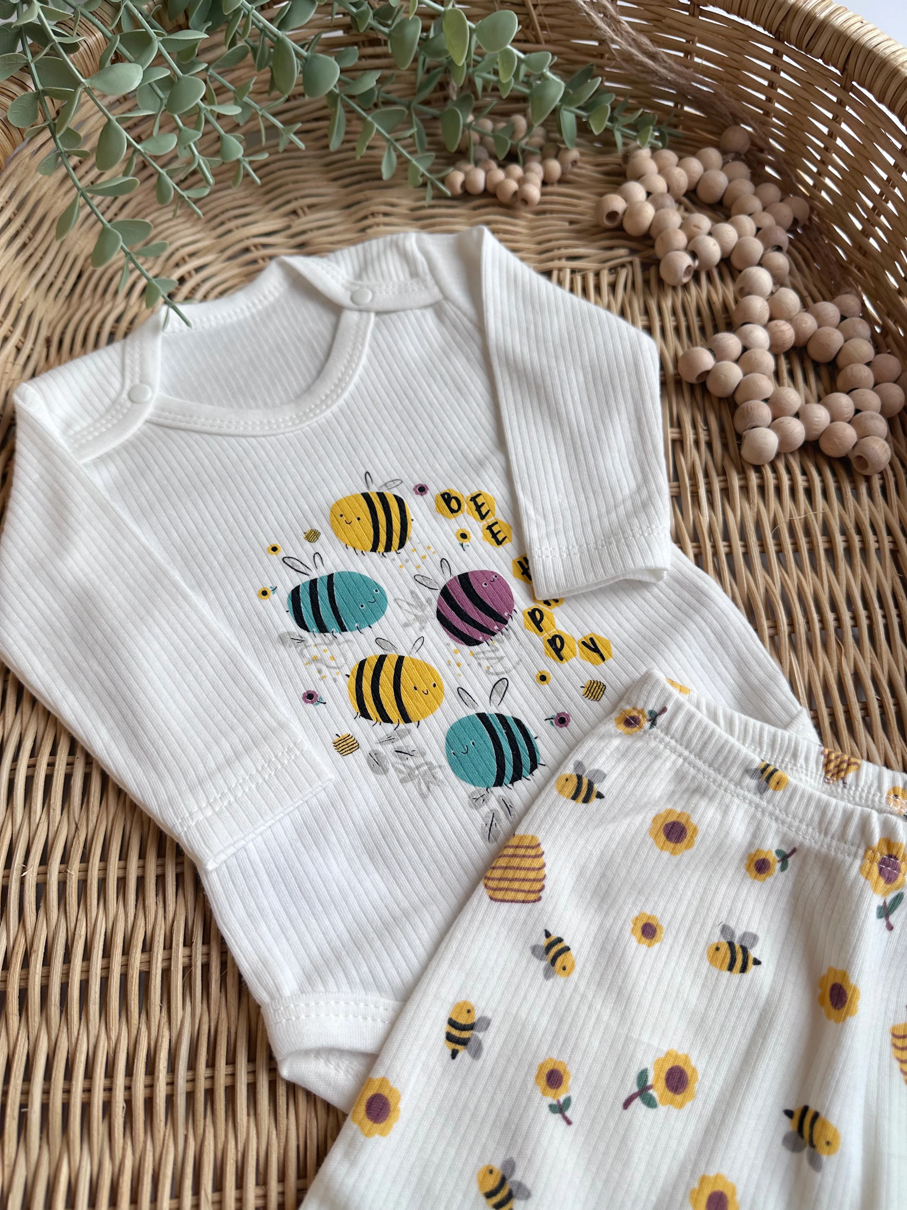 MOONASELF BABY BEE HAPPY ARI DESENLİ BADİLİ TAKIM
