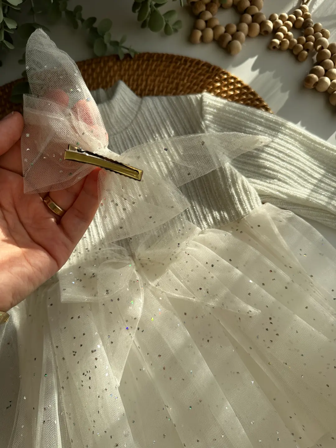 TOKALI SİM DETAYLI TÜLLÜ ELBİSE