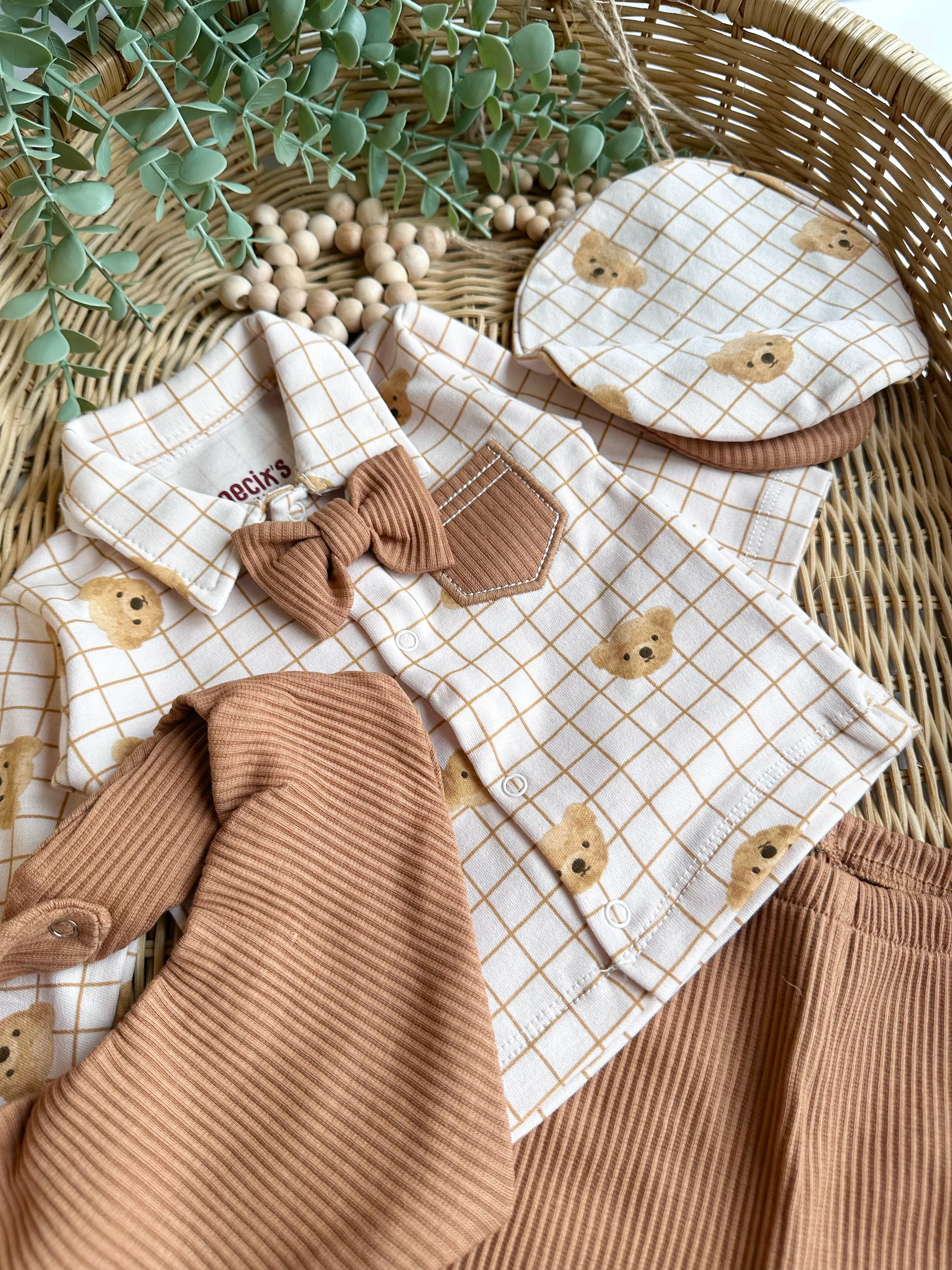 MİNİK AYICIK DESENLİ 5'Lİ TAKIM