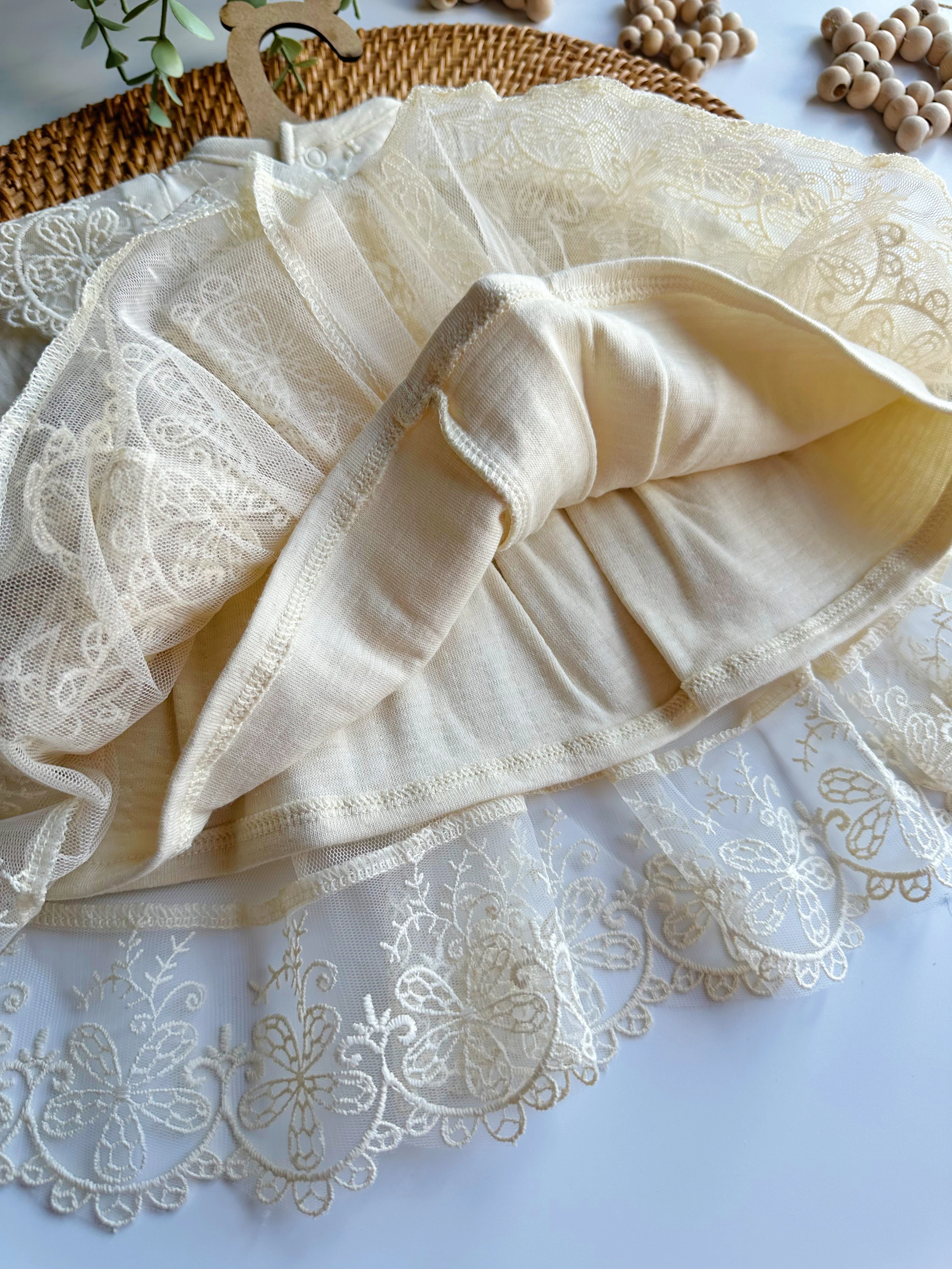 Moonaself Baby Kız Bebek Dantelli Elbise