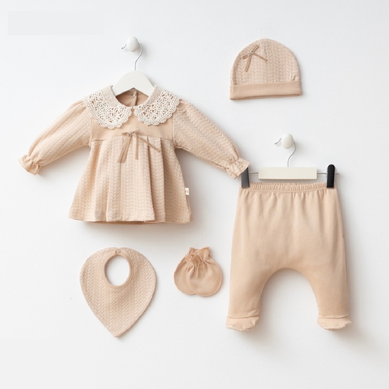 Natalıa Organik Pamuk Kumaşlı 0-3 Ay 5li Set