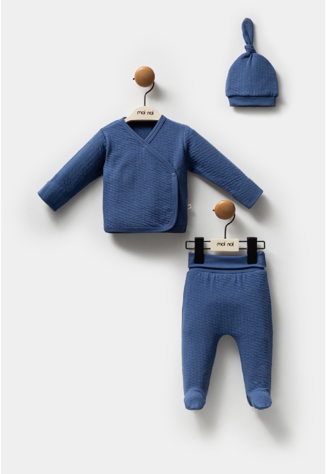 Moonaself Baby 0-3 Ay Navy Blue 3lü Takım