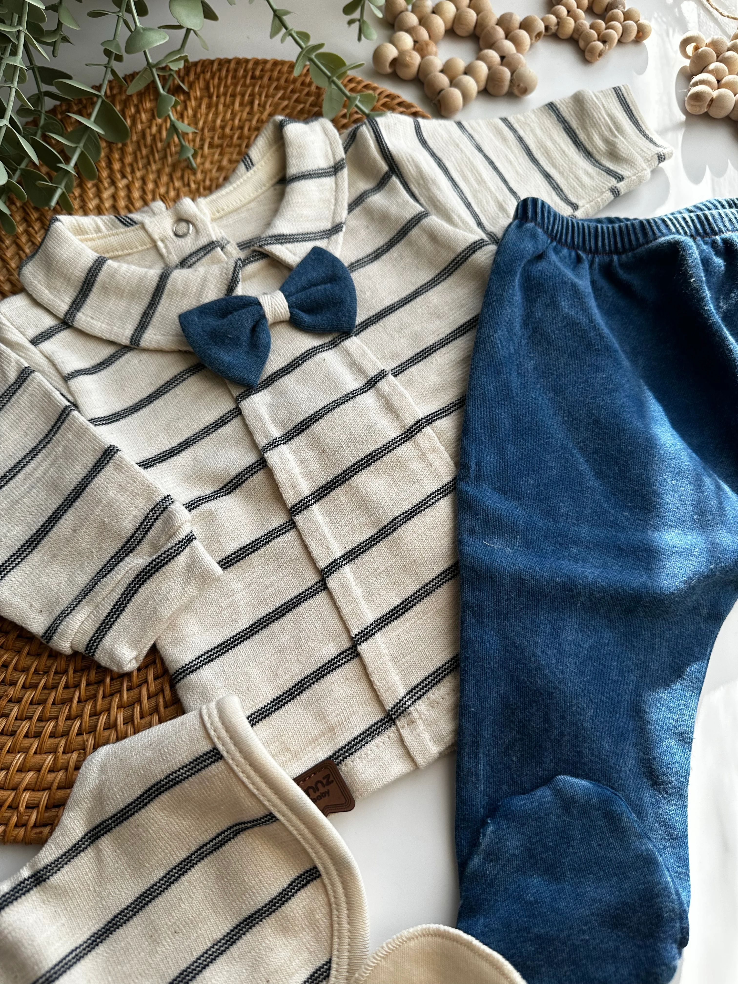 AY ÇİZGİLİ PAPYONLU 5'Lİ SET