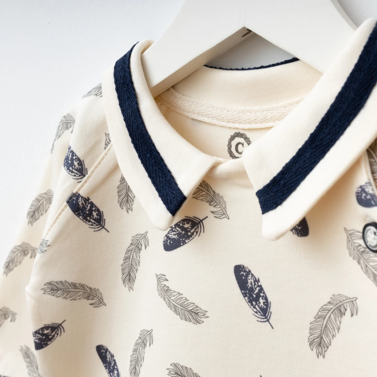 Moon Baby Organik Pamuklu Penye Yakalı 2li Takım