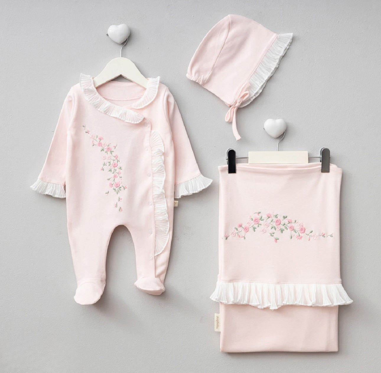 Moonaself Baby 0-3 Ay Premıum Battaniyeli Tulum Set